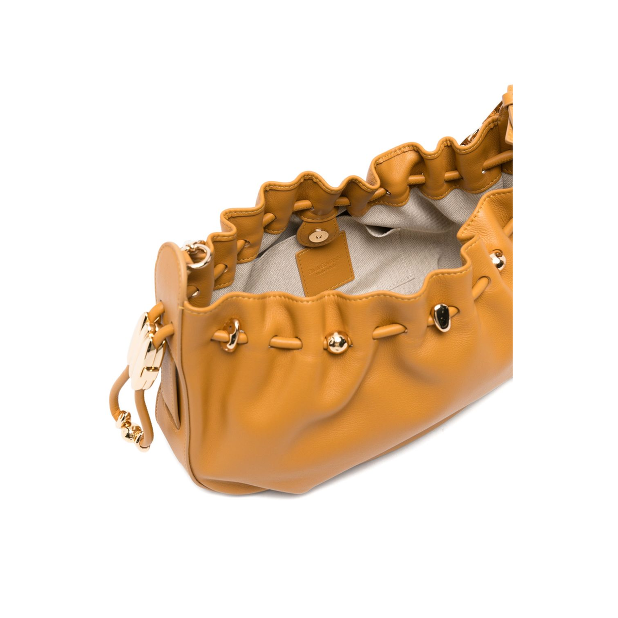 Halcyon Calf Leather Clutch - Mustard - Image 3