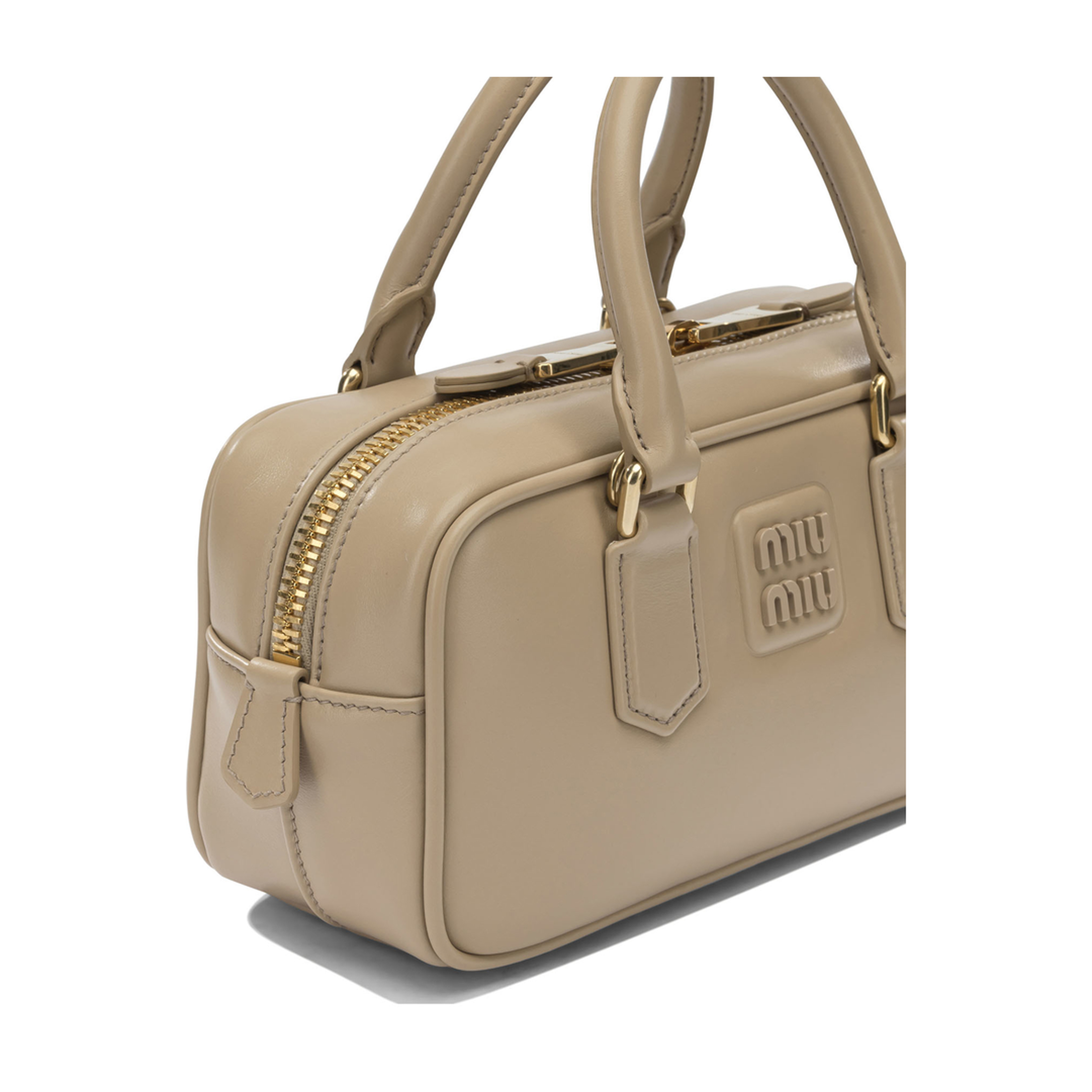 Arcadie Small Calfskin Handbag - Sand Beige - Image 4