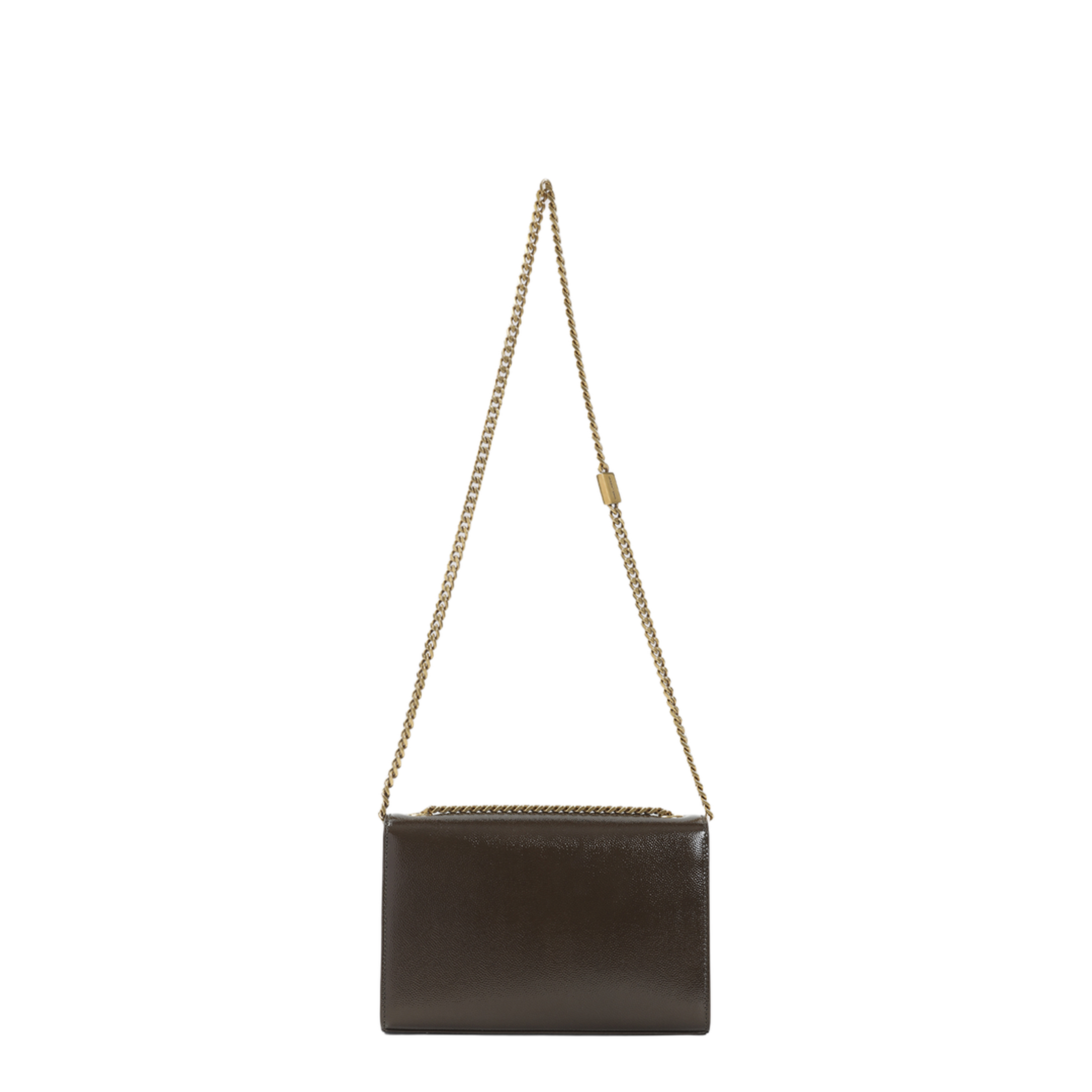 Kate Small Calf Leather Shoulder Bag - Gloss Kaki - Image 4