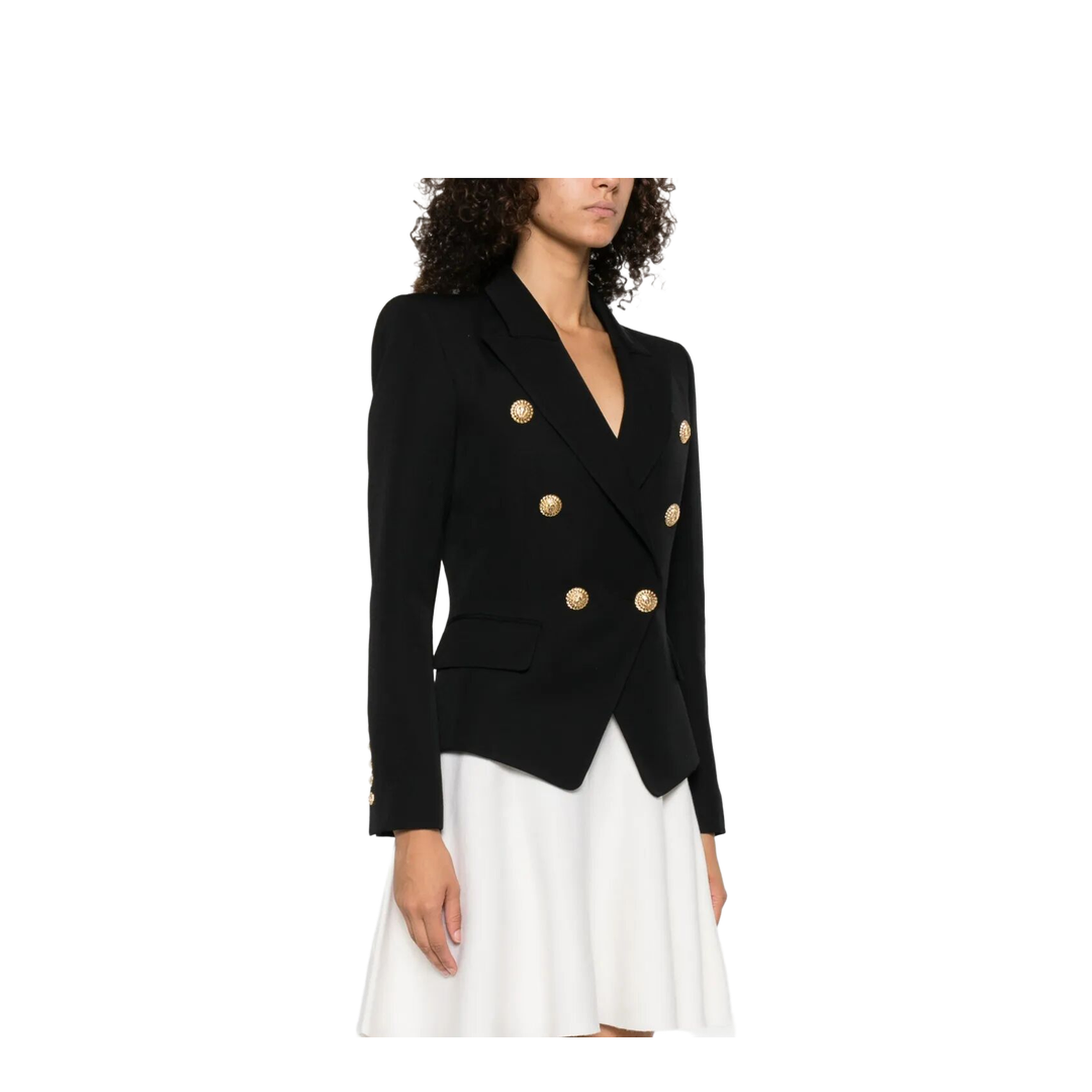 Double-Breasted Wool Fitted Jacket - Image 4