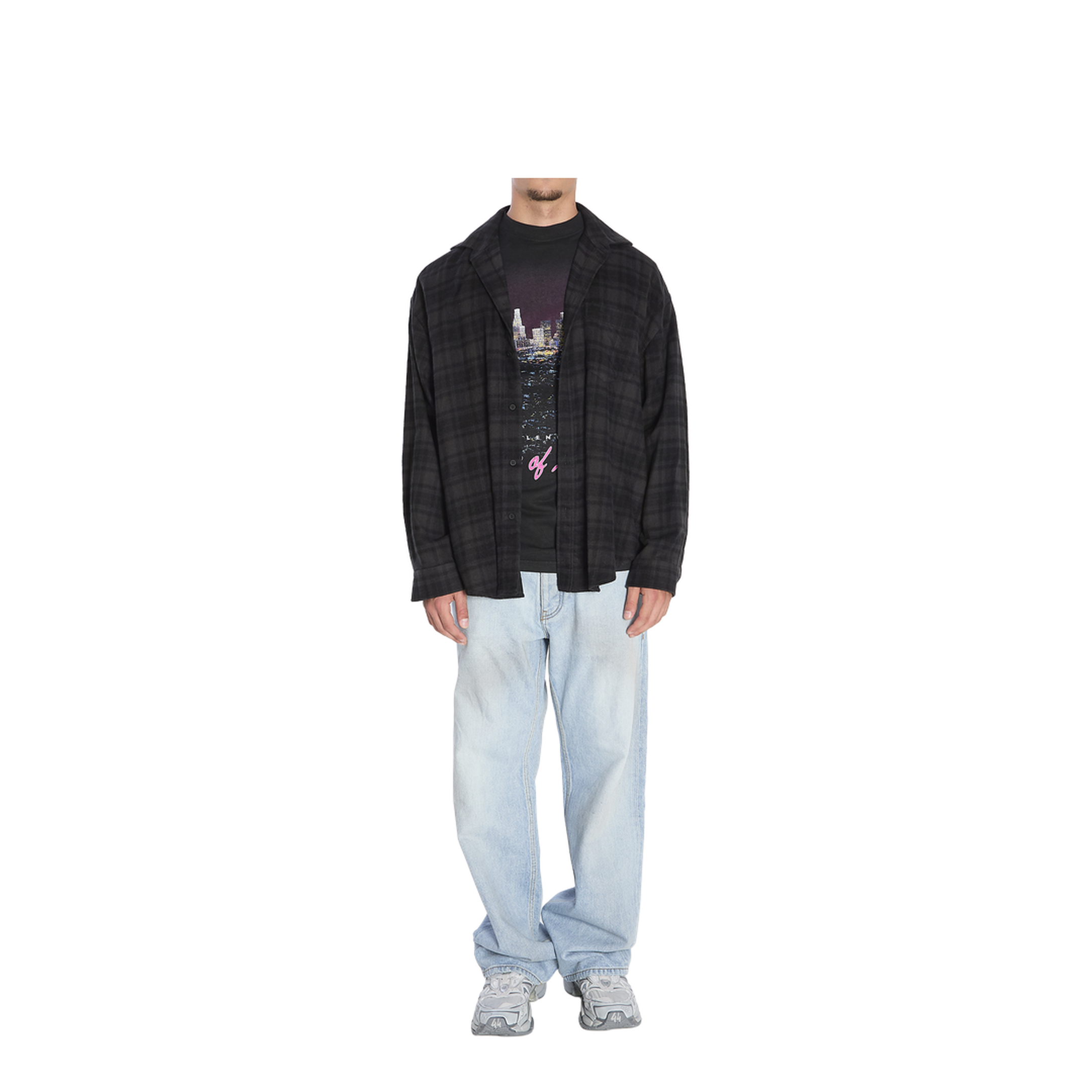 Layered Shirt in Black - Image 5