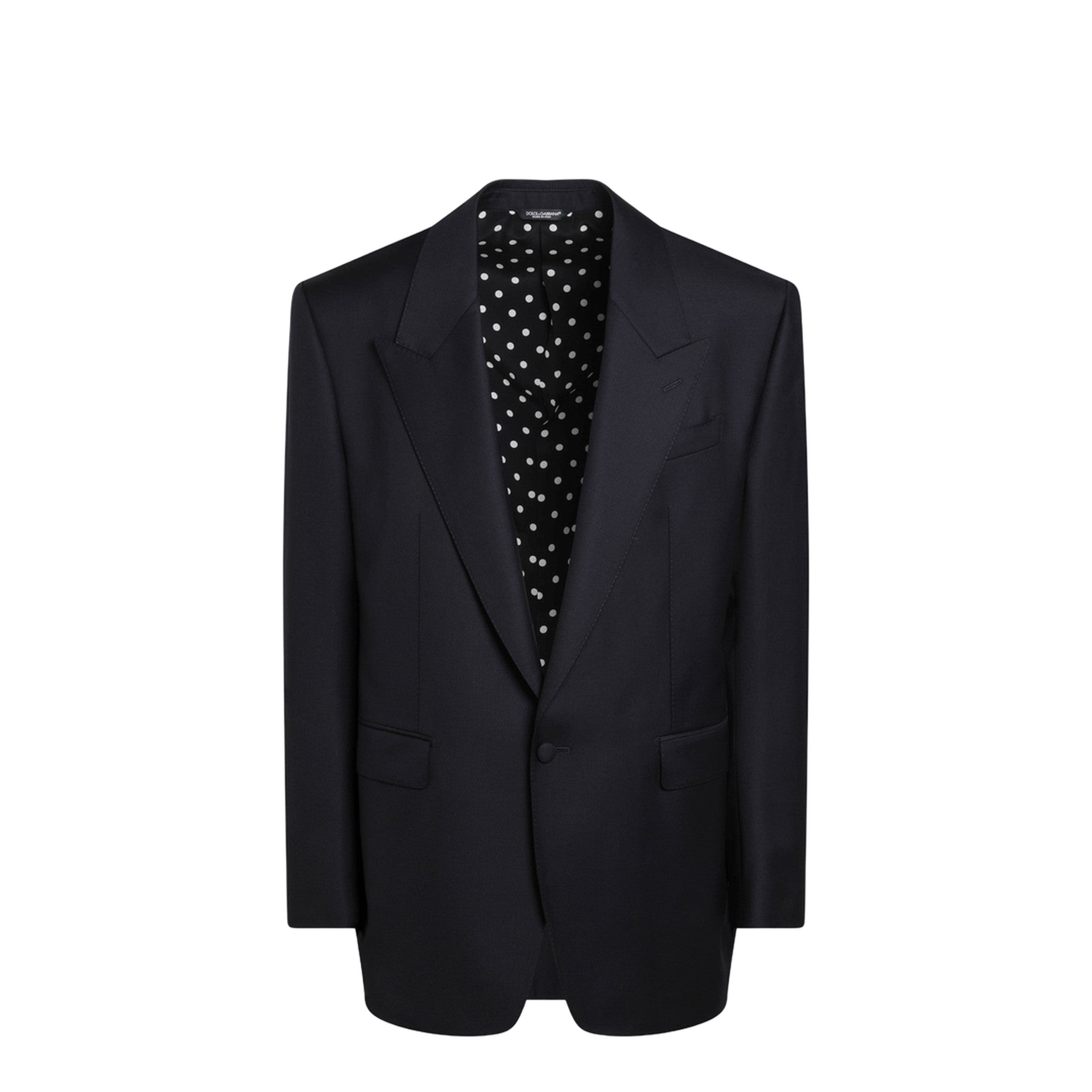 Dark Navy Wool Single-Breasted Jacket - Image 1