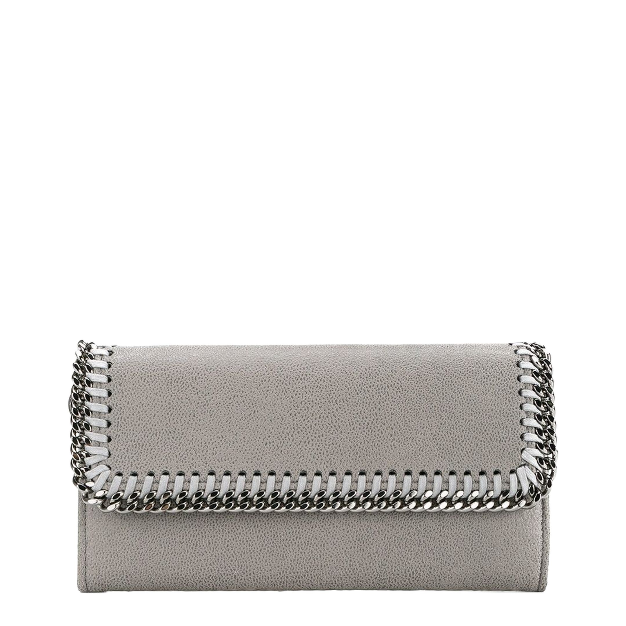 Falabella Flap Continental Faux Leather Wallet - Grey - Image 4