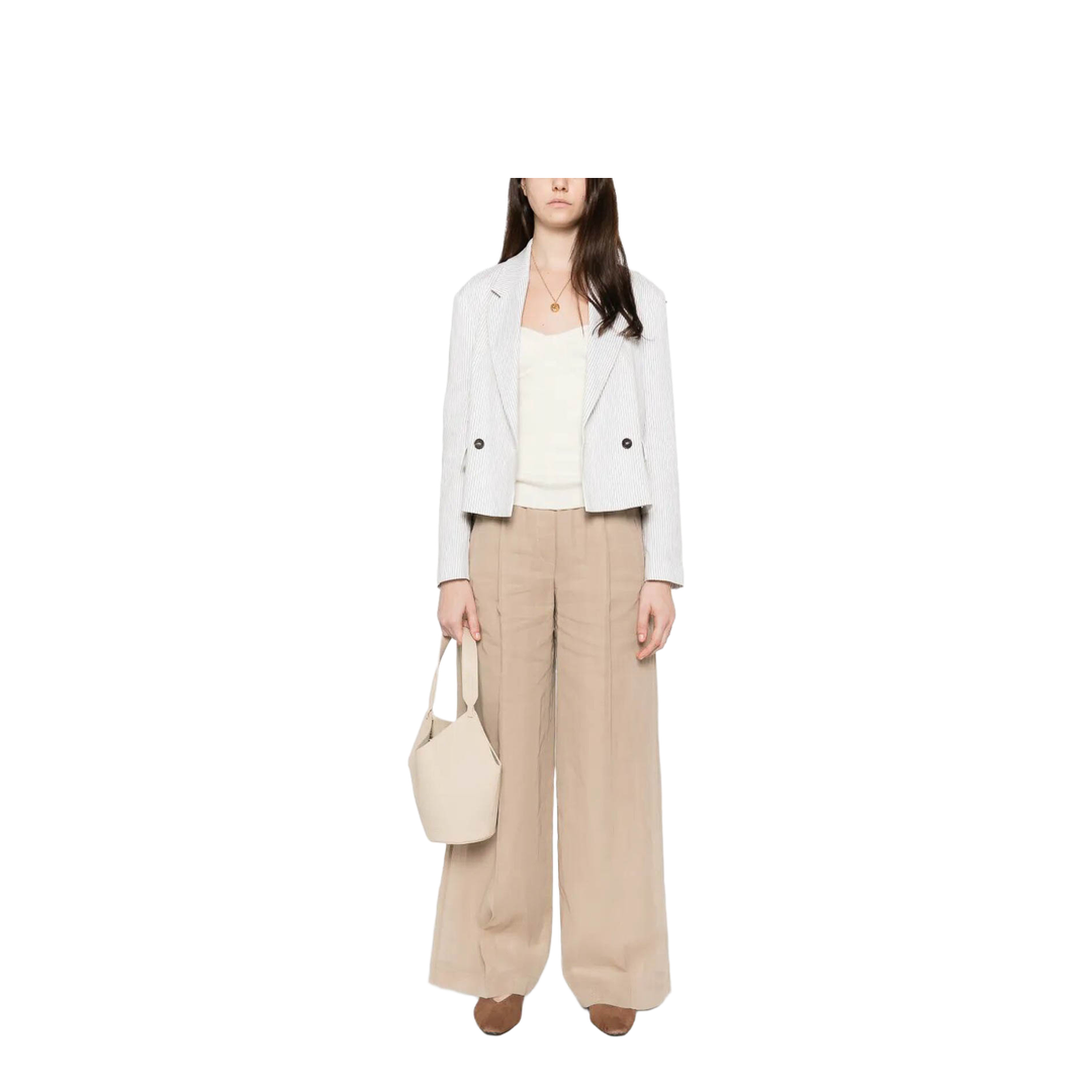 Cotton Trousers Cream - Image 2