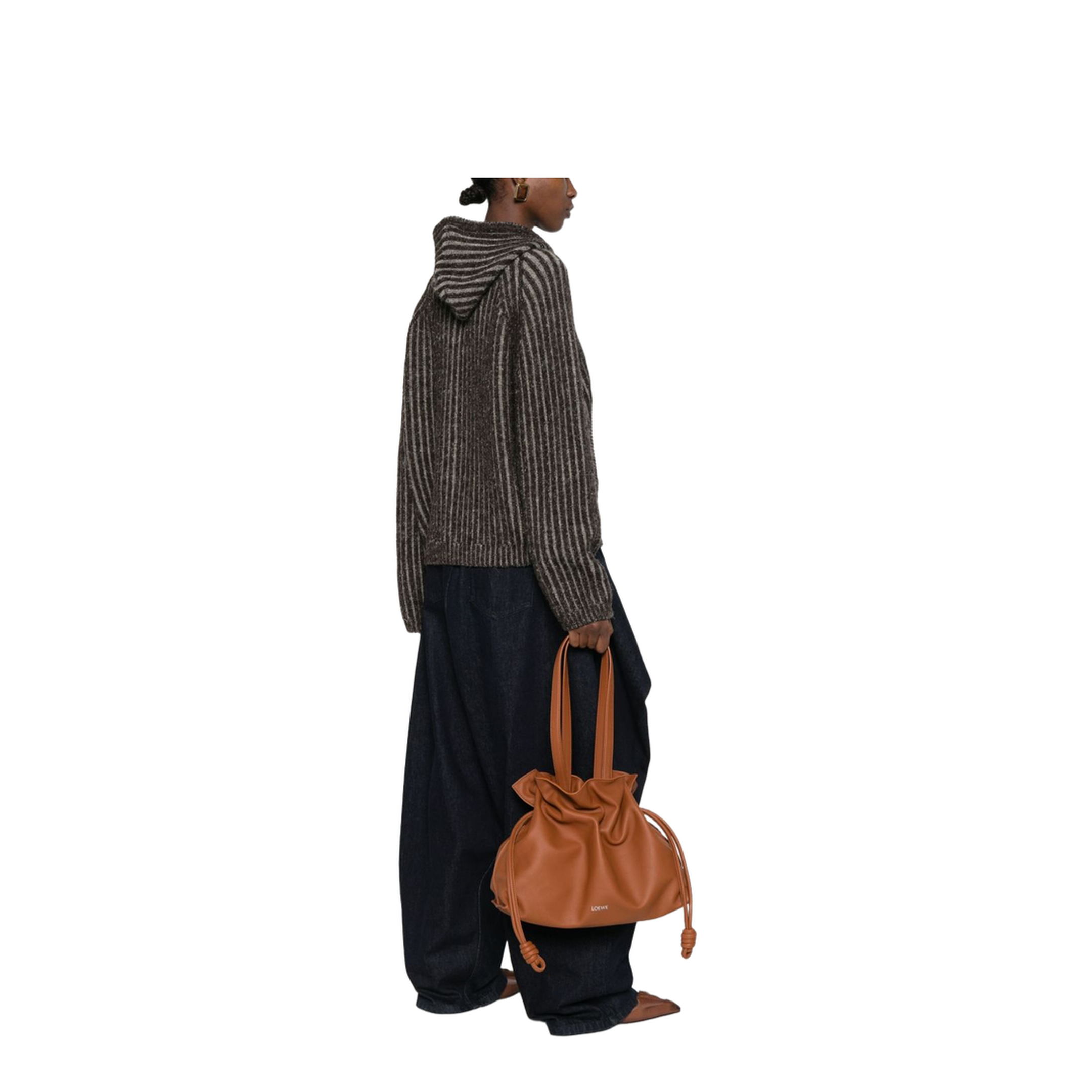 Flamenco Large Nappa Calfskin Clutch - Squirrel - Image 2