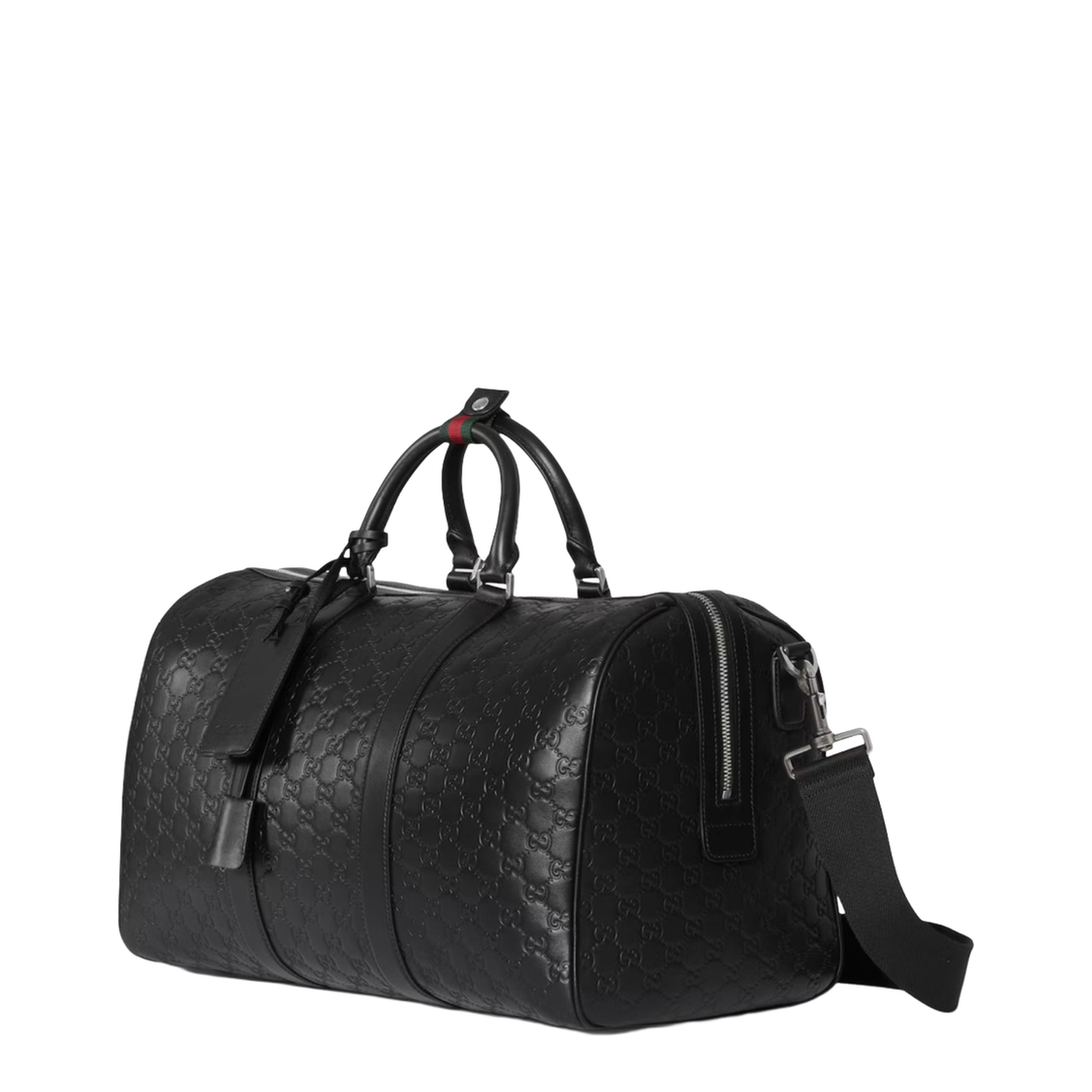 GG Emblem Medium Calfskin Duffle Bag - Black - Image 2