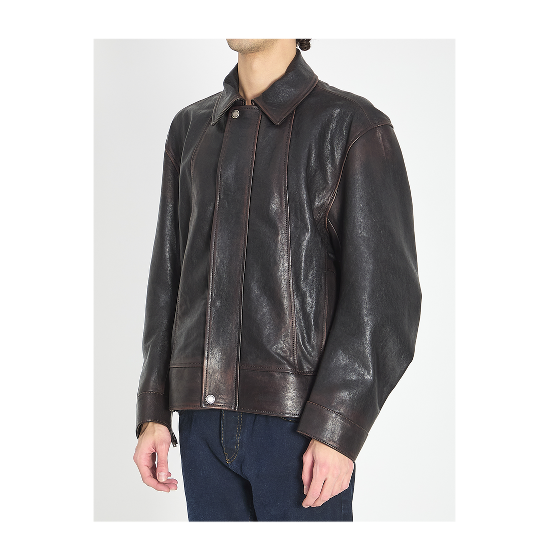 Nappa Leather Bomber Jacket - Image 2