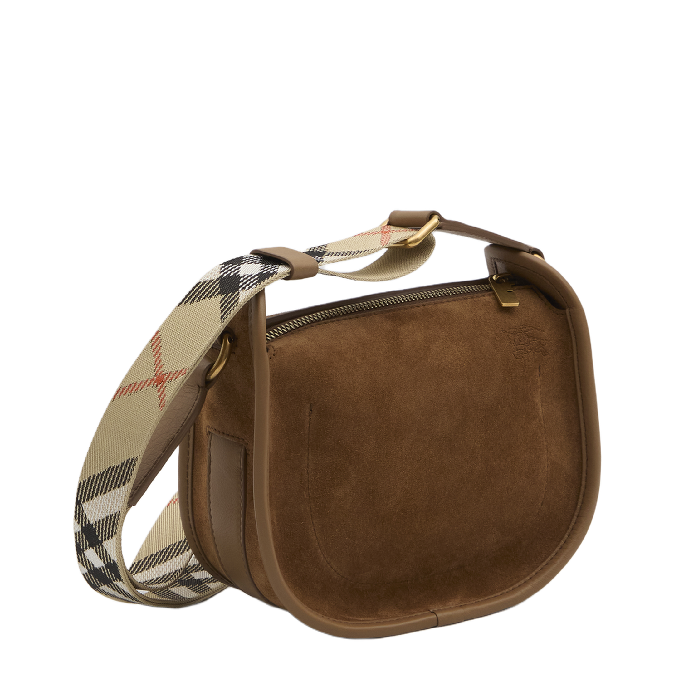 Mini B Clip Suede Messenger Bag - Hazel Brown - Image 2