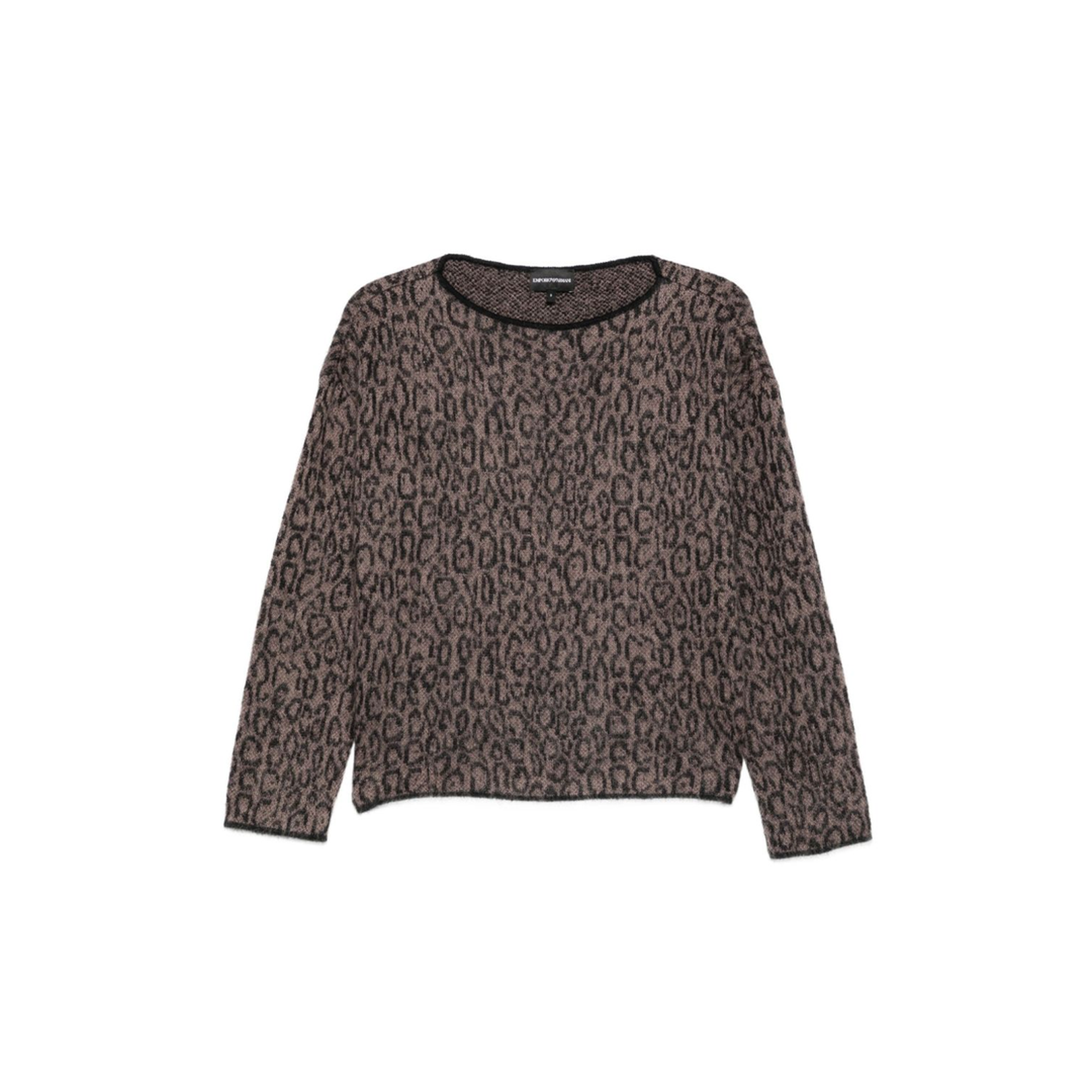 Brown Leopard Print Sweater - Image 1