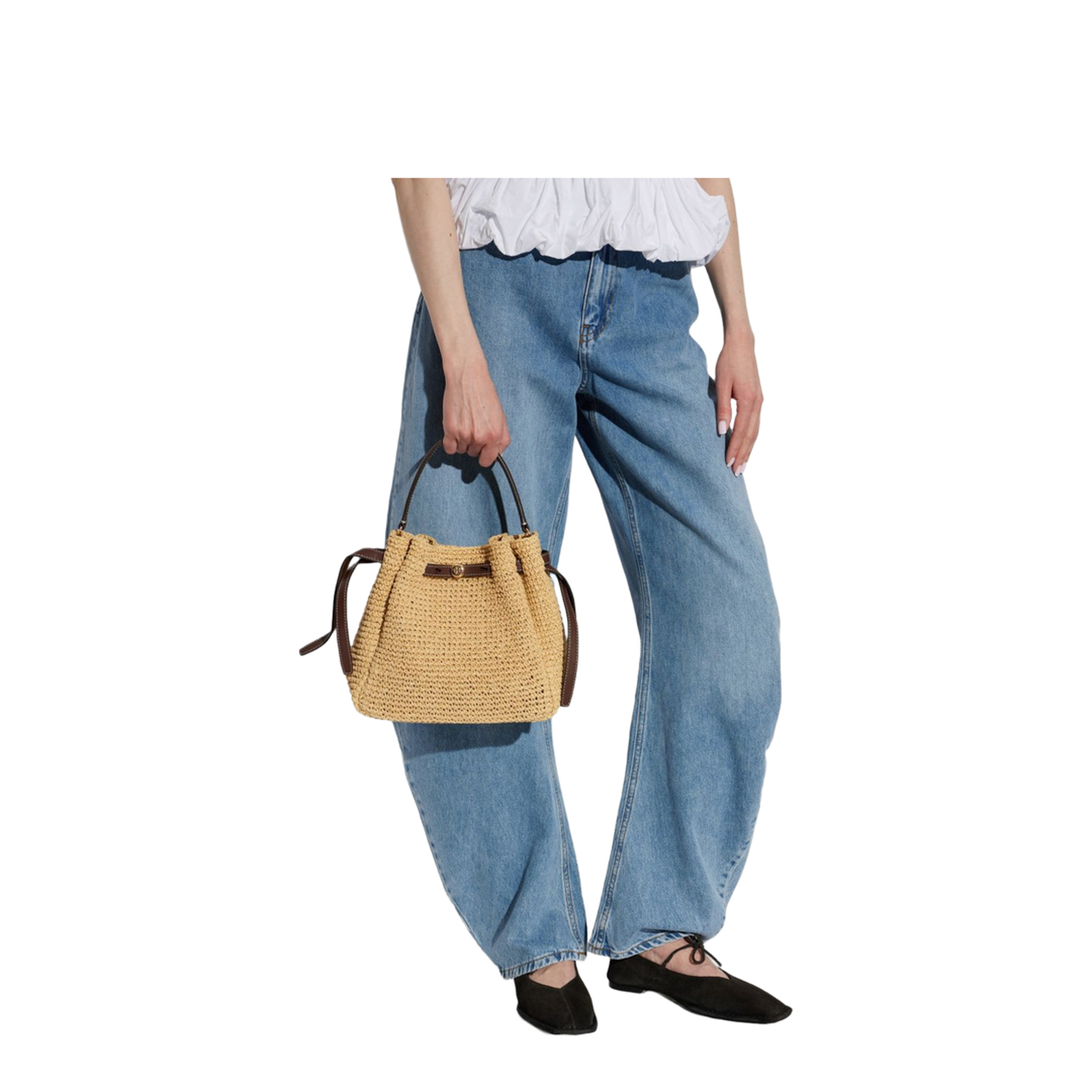 Romy Woven Bucket Bag - Natural - Image 2