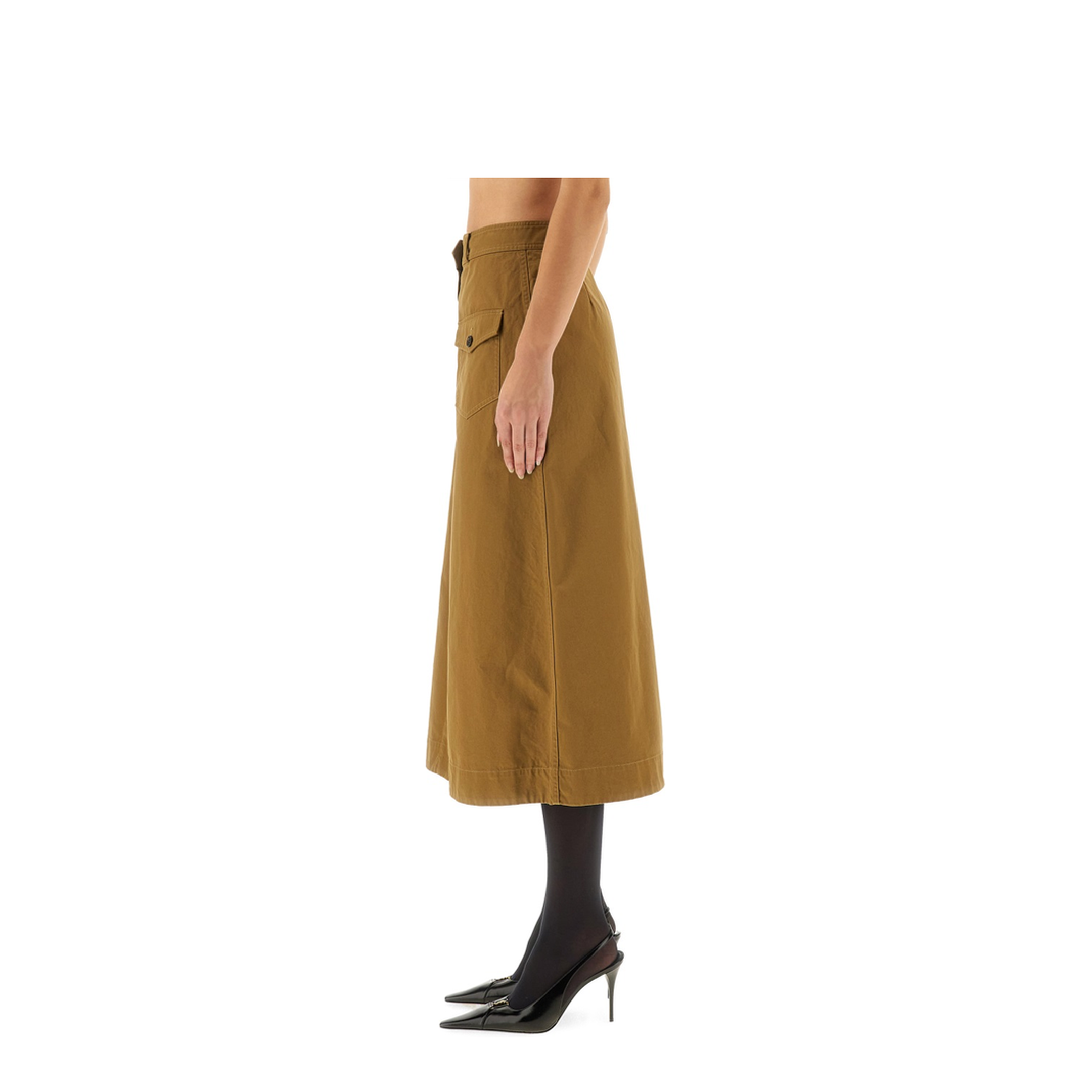 MIDI SKIRT WITH BUTTONS - Image 3
