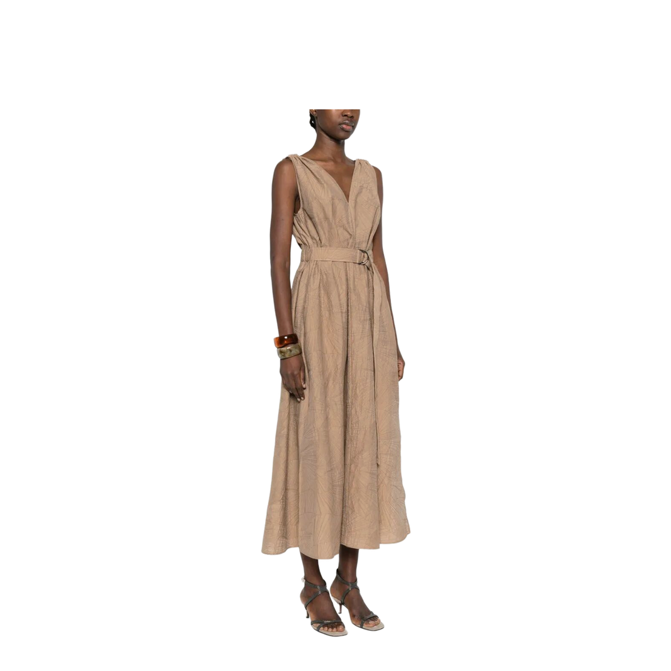 Midi Dress with Floral Motif - Image 4