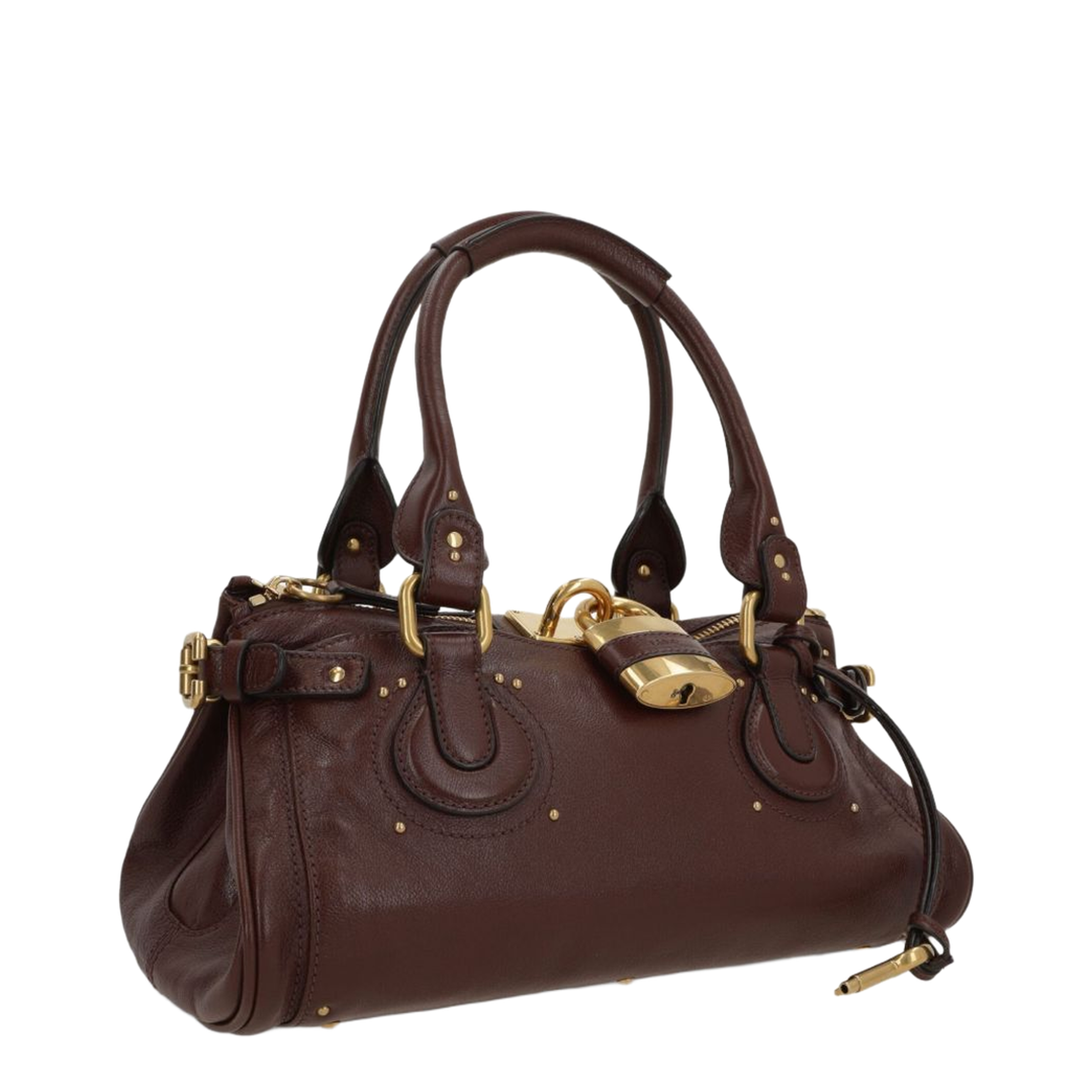 Paddington Buffalo Leather Shoulder Bag - Garnet - Image 3