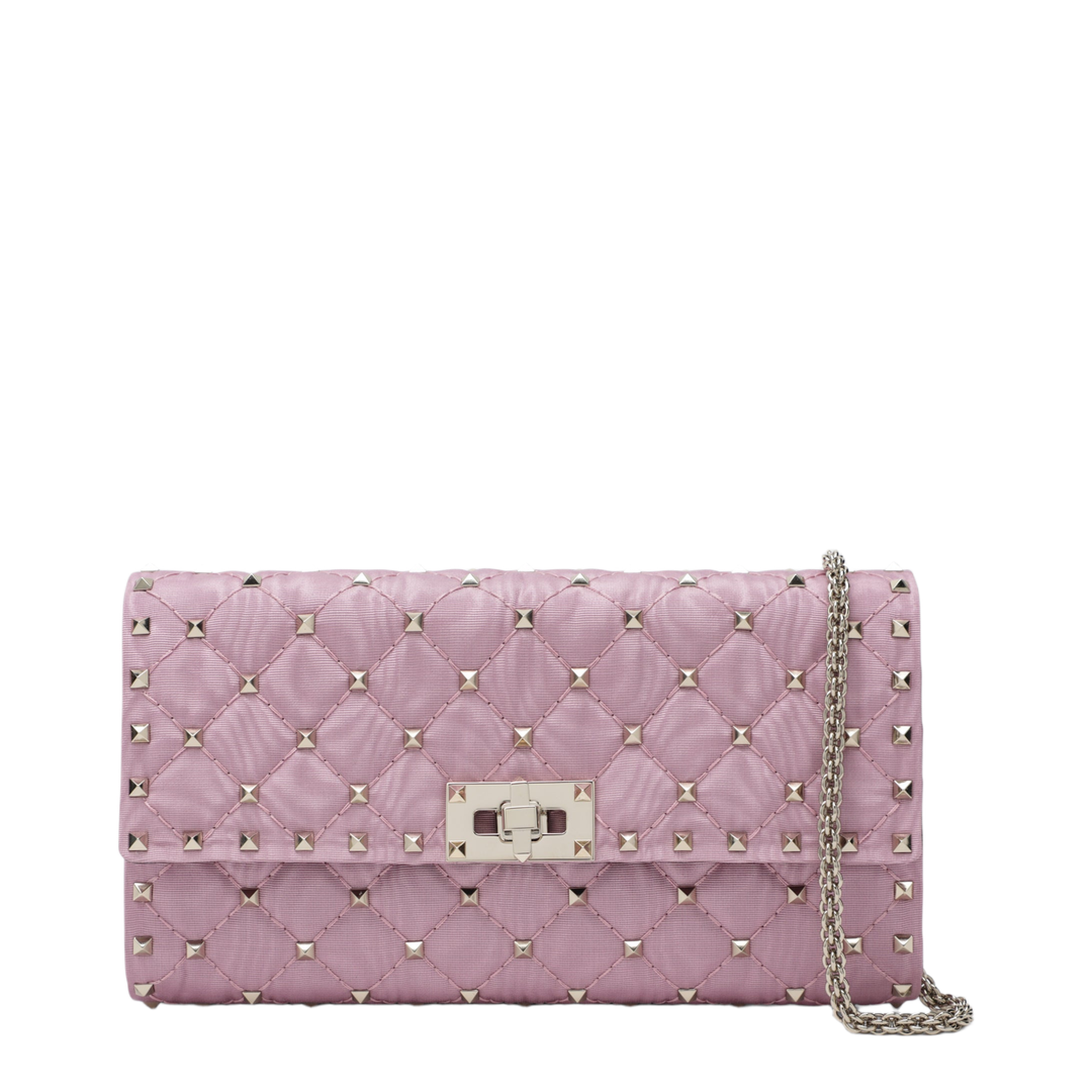 Pink Rockstud Spike Crossbody Bag - Image 1