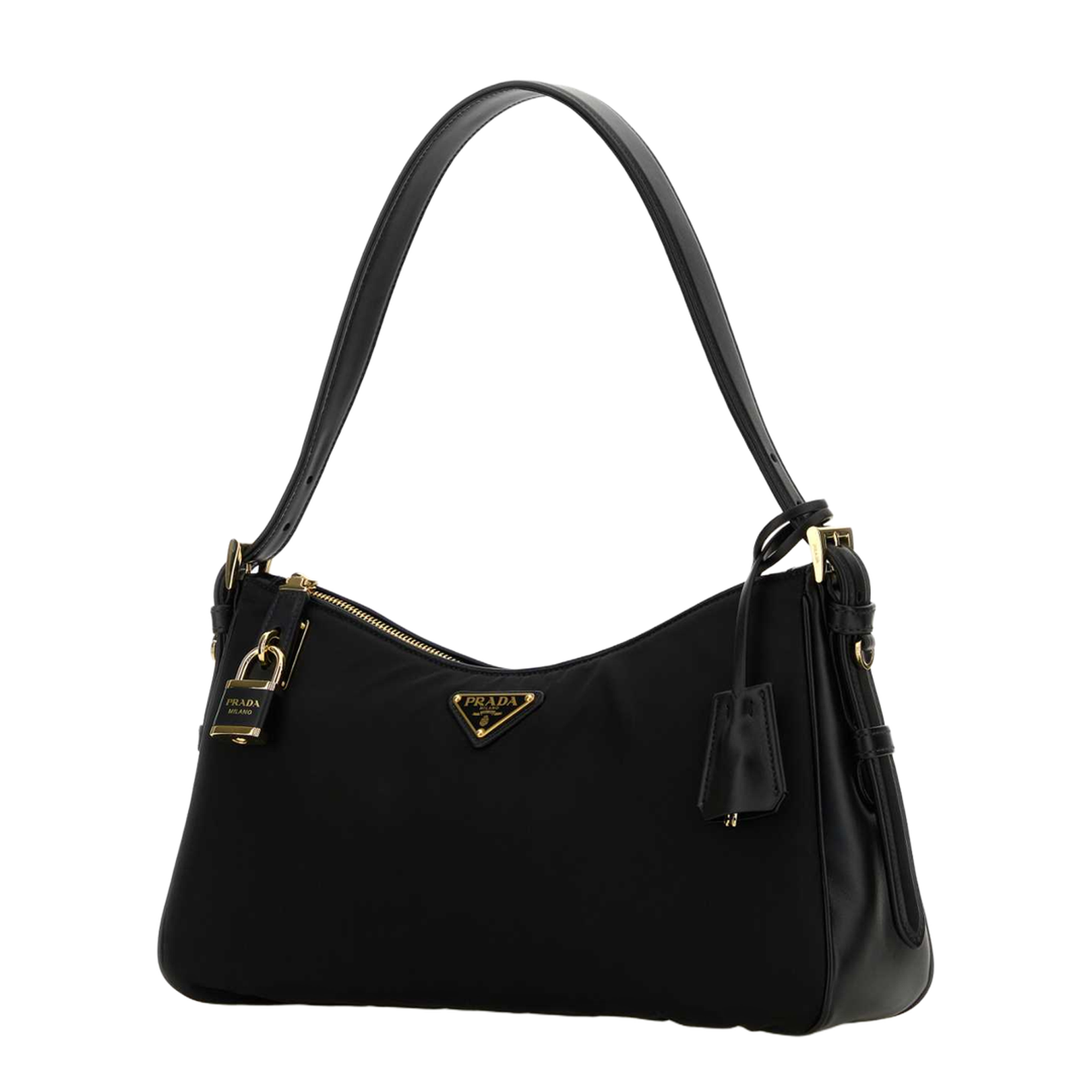 Aimée Large Re-Nylon Shoulder Bag - Black - Image 2