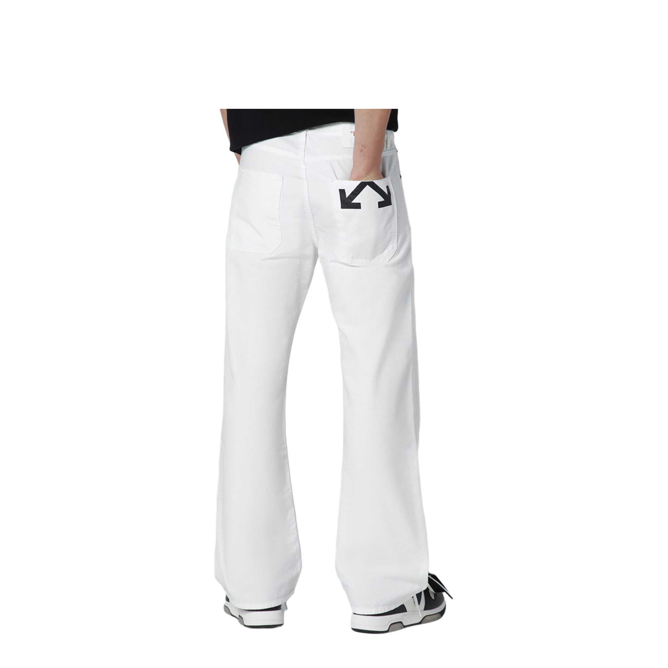 White Trousers with Logo - Image 2