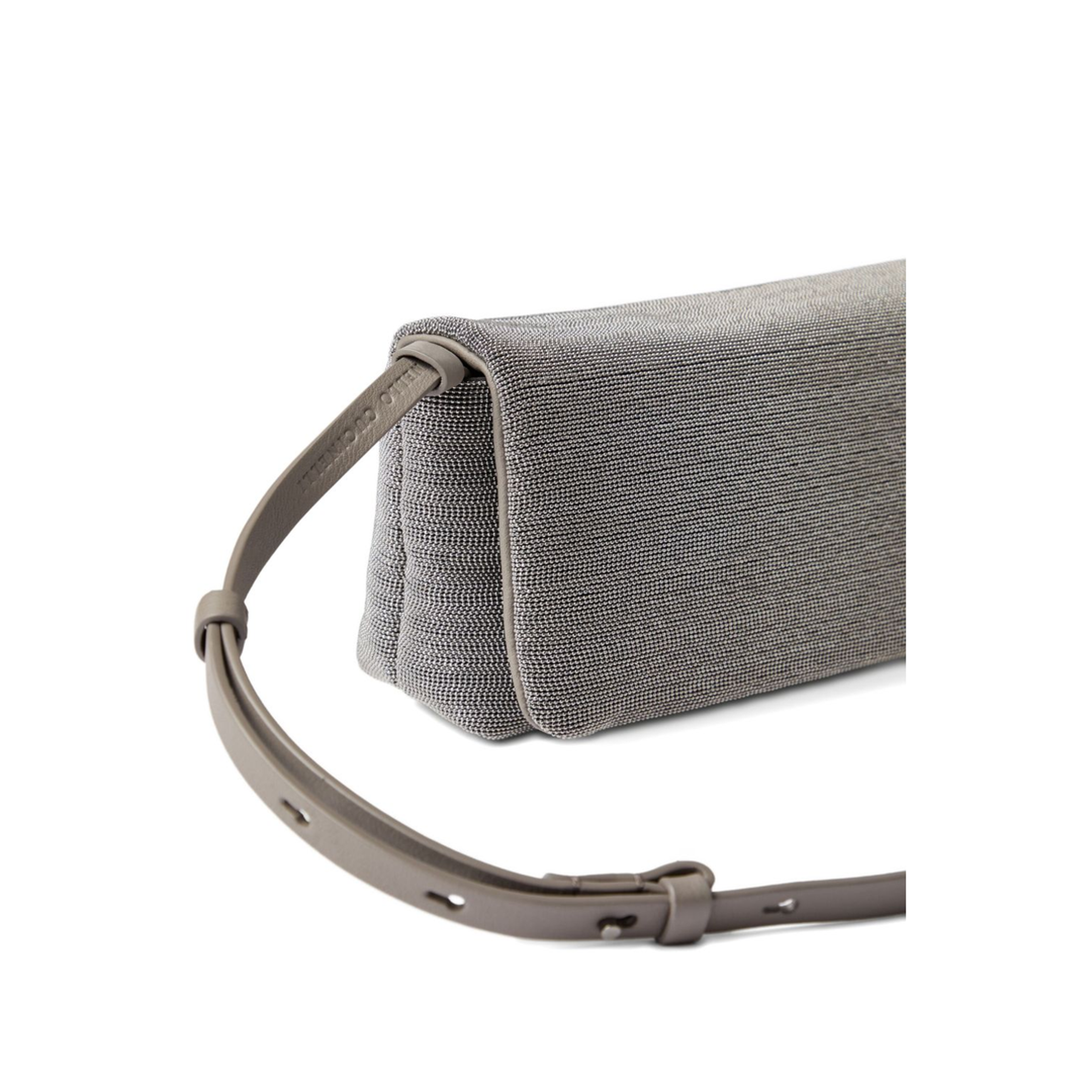 Calf Leather Crossbody Bag - Light Grey - Image 4