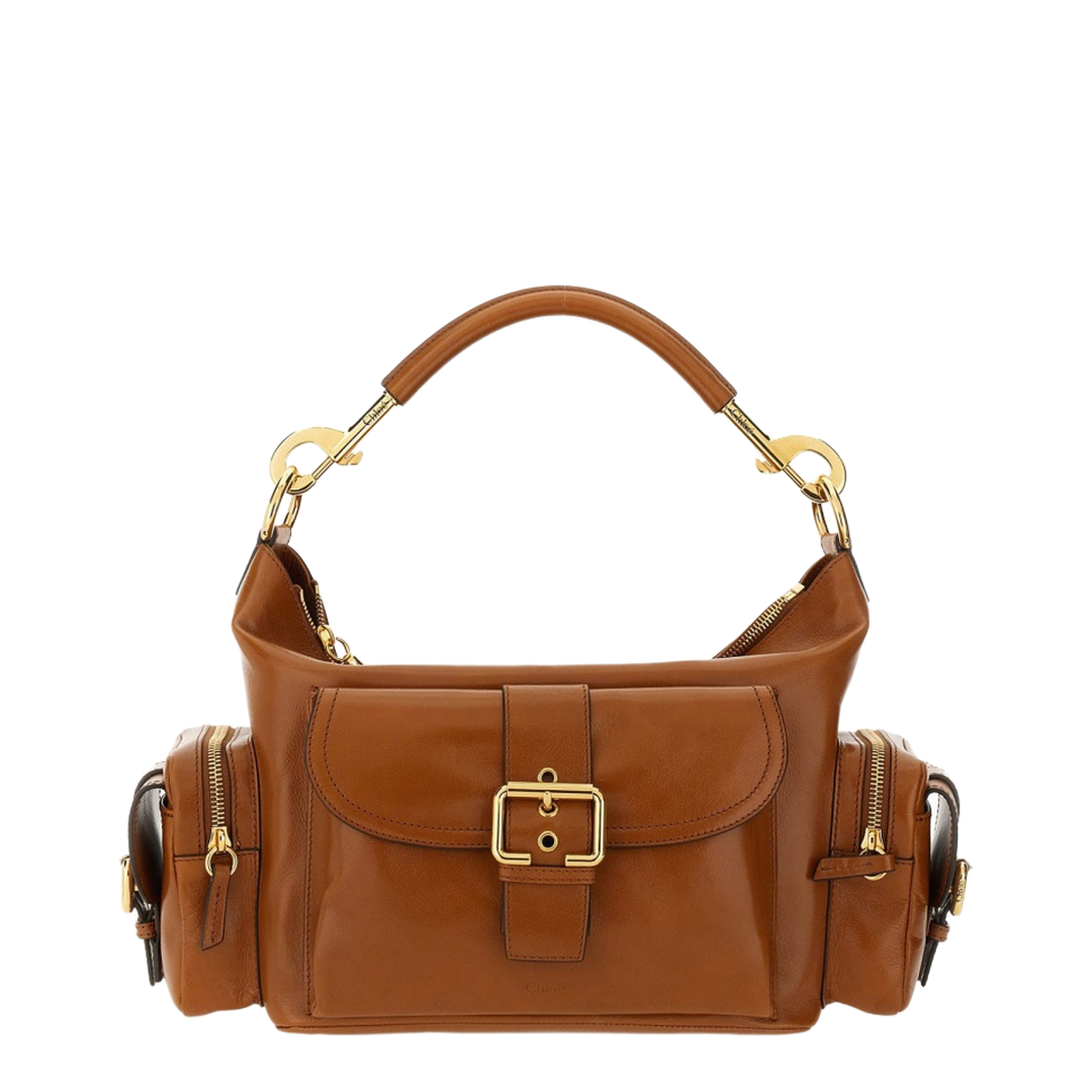 Shiny Buffalo Leather Camera Bag - Clay Brown - Image 1