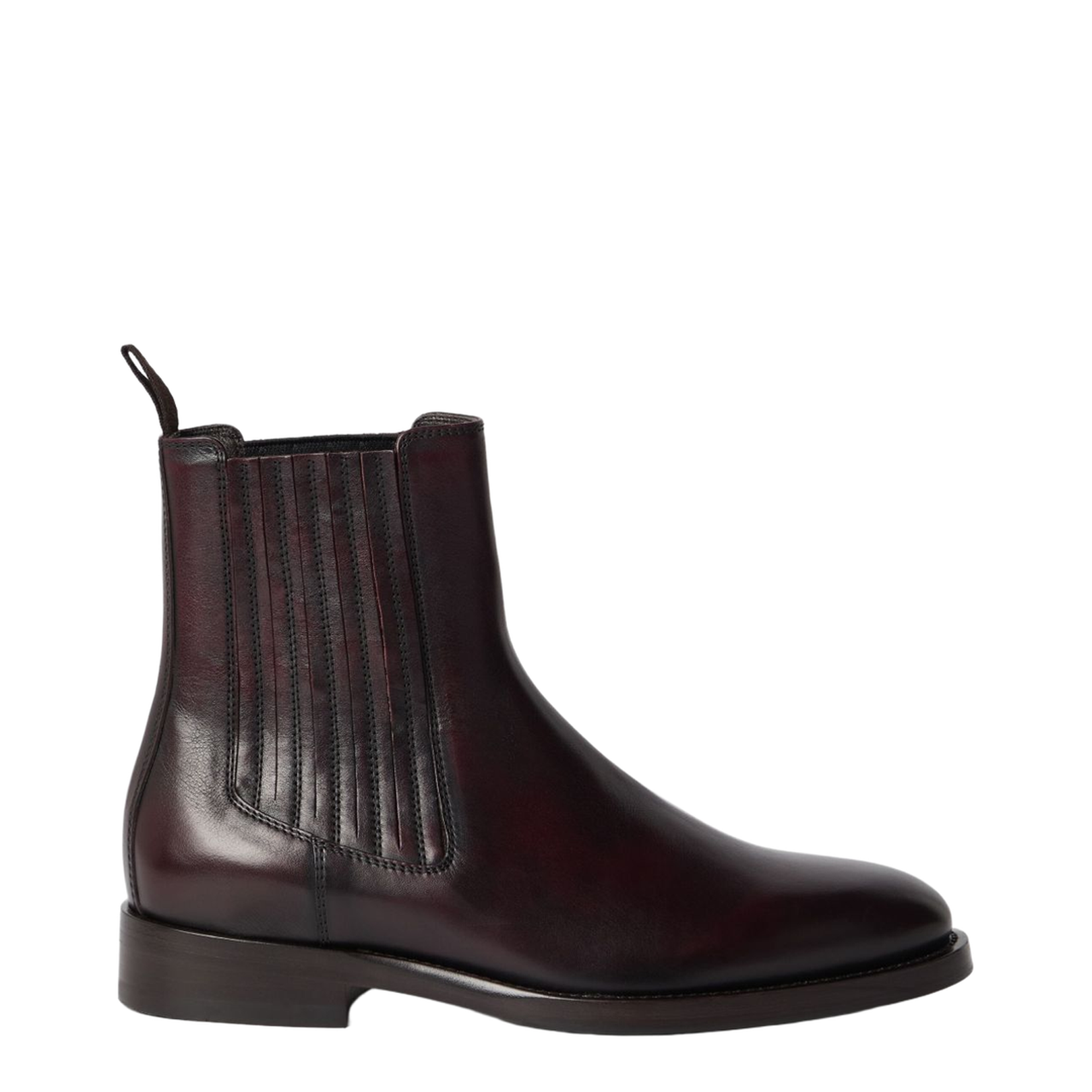 Calfskin Chelsea Boots in Dark Mahogany - Image 1