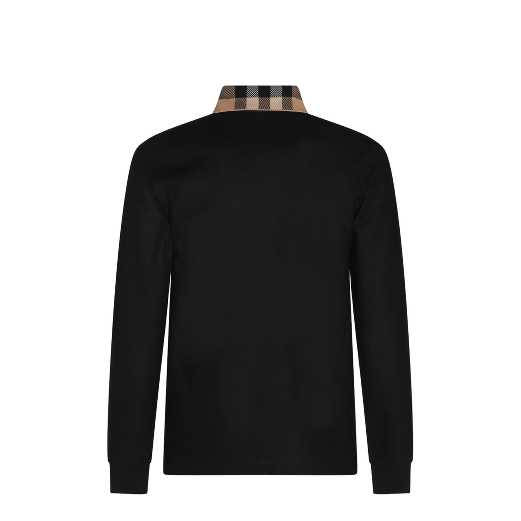 Beige Polo Shirt With Long Sleeves - Image 2