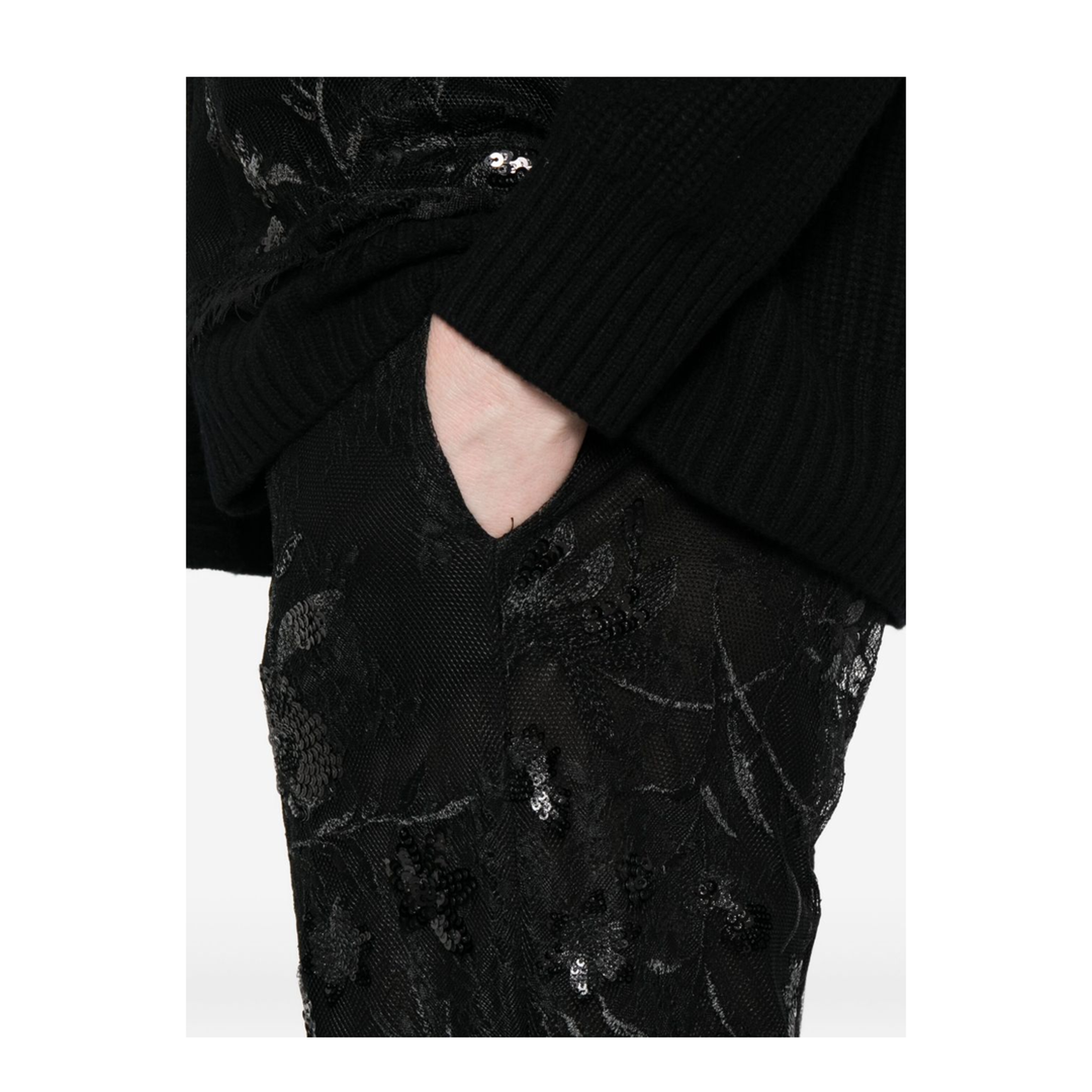 Sequined Tulle Midi Skirt - Image 4