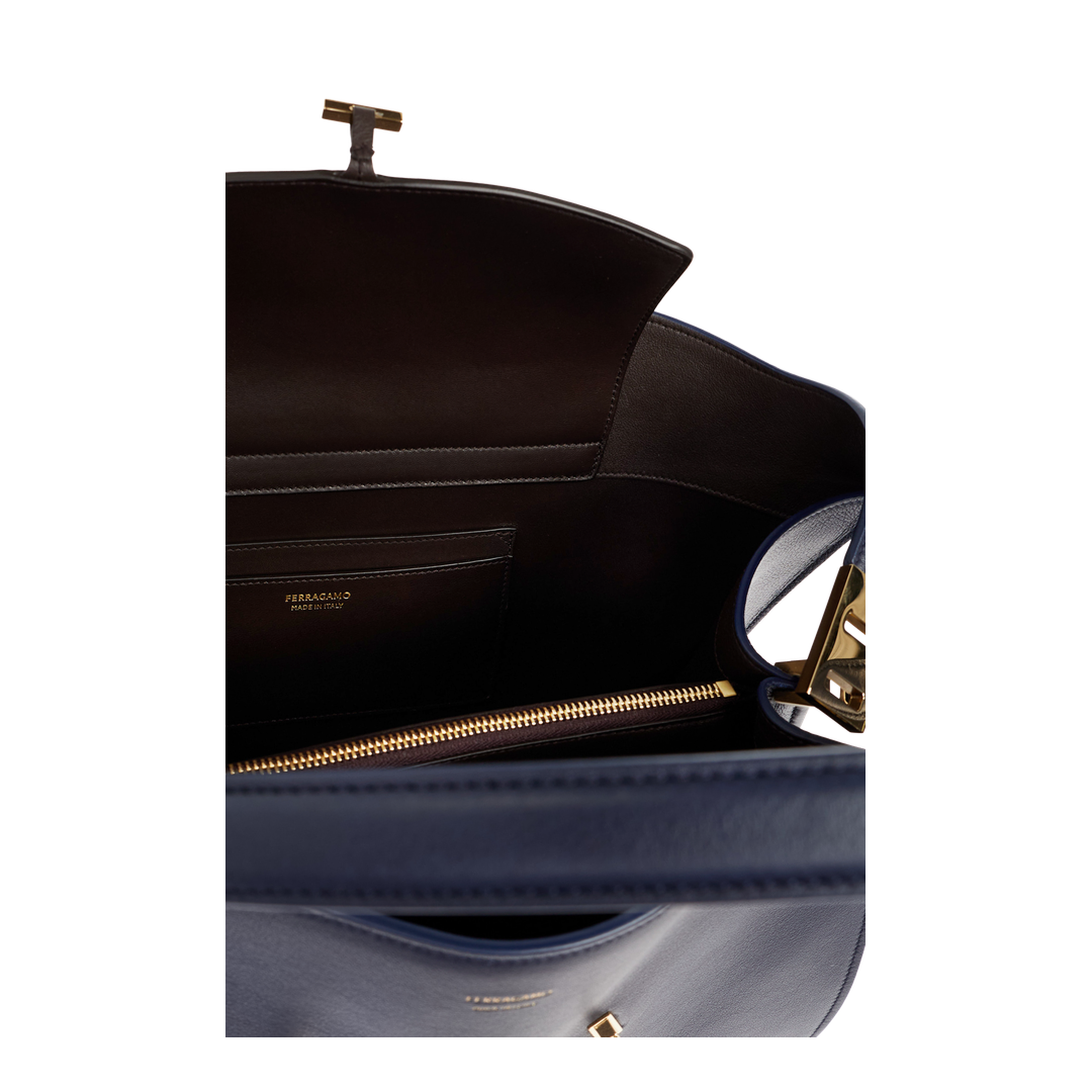 Hug Soft Medium Calfskin Shoulder Bag - NEW NAVY/T DI MORO - Image 3