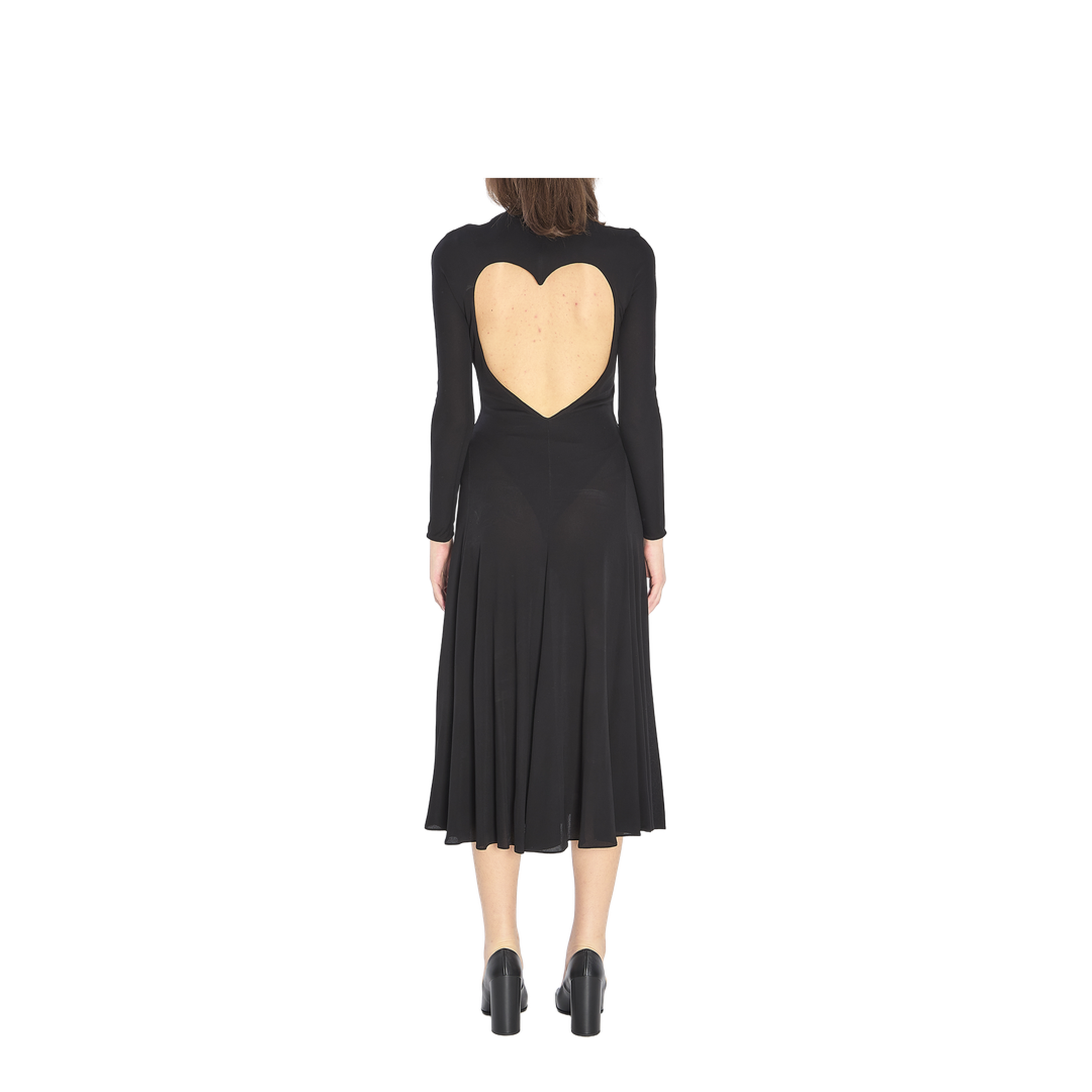 Fluid Jersey Dress with Heart Detail - Image 4