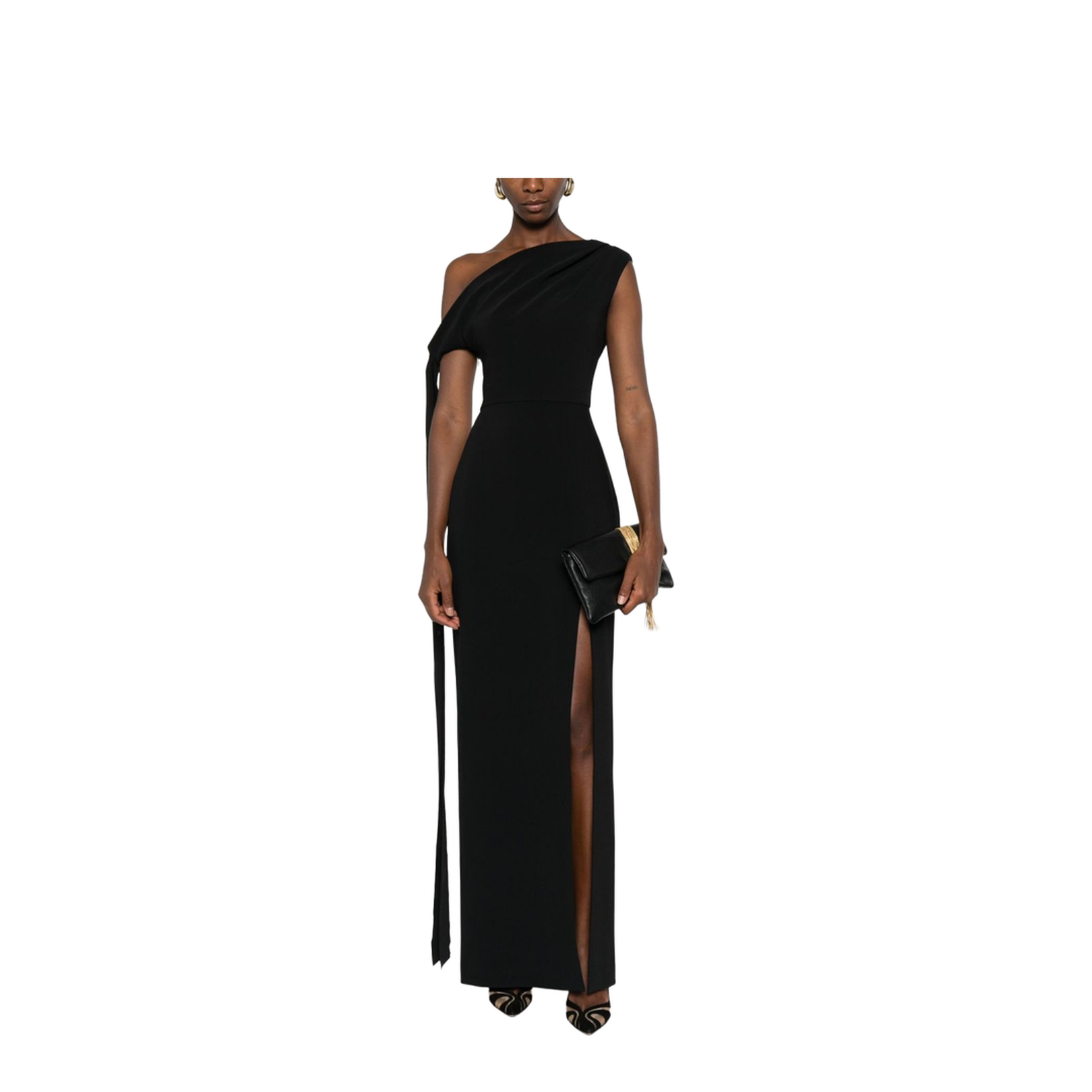Black Side Split Sleeveless Maxi Length Dress - Image 5