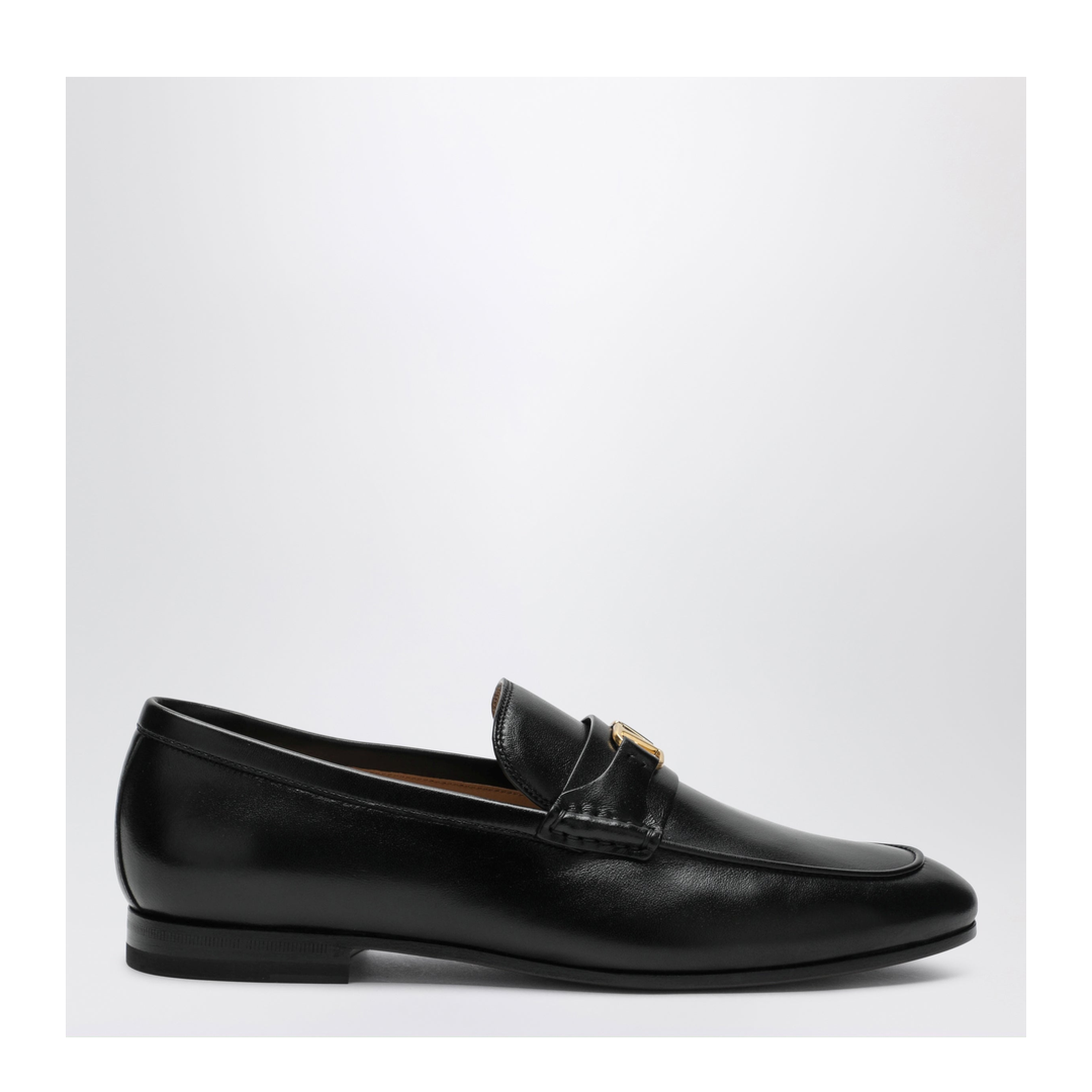 Black Vlogo Signature Loafers In Nappa Leather - Image 1