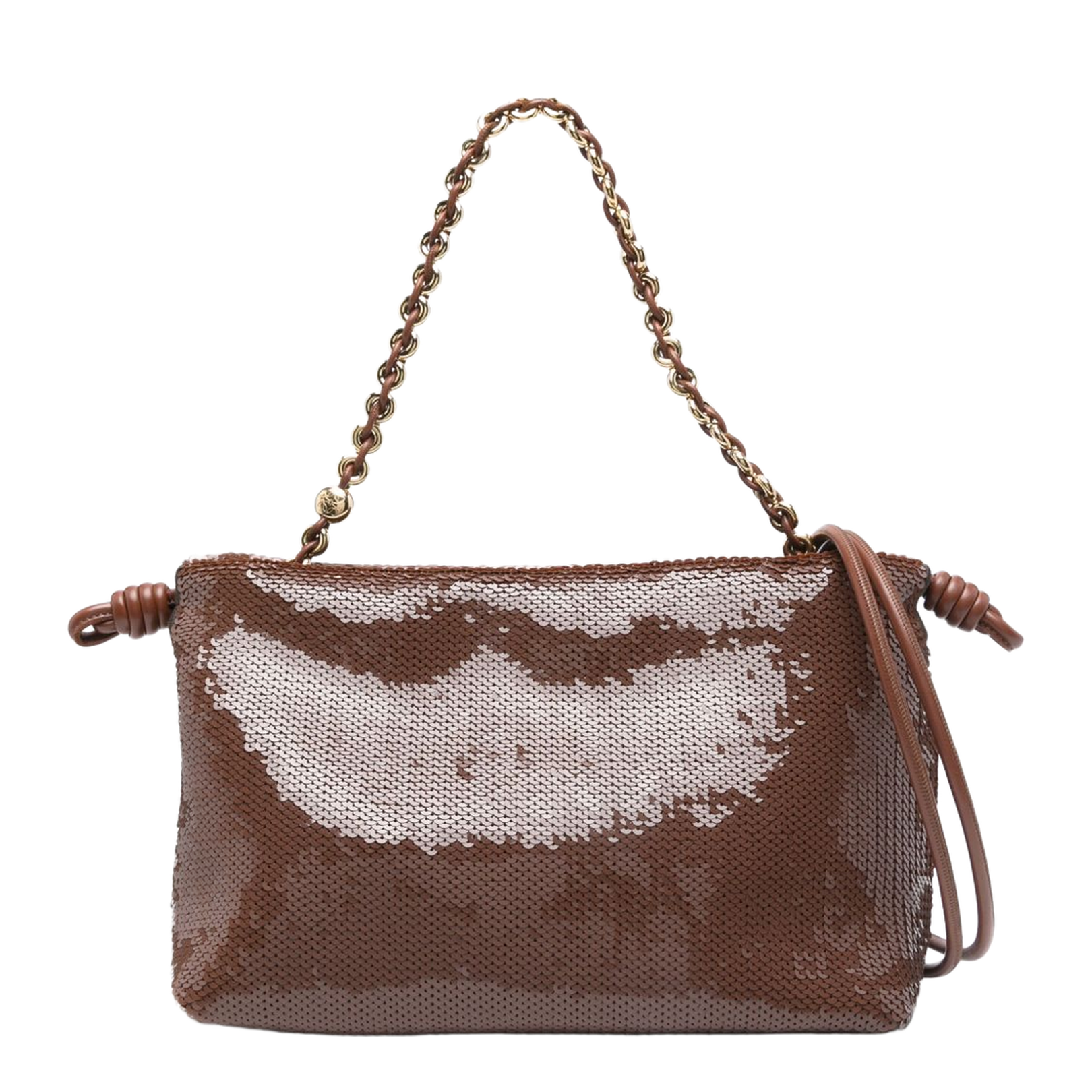 Flamenco Medium Calfskin Clutch - Chocolate - Image 1