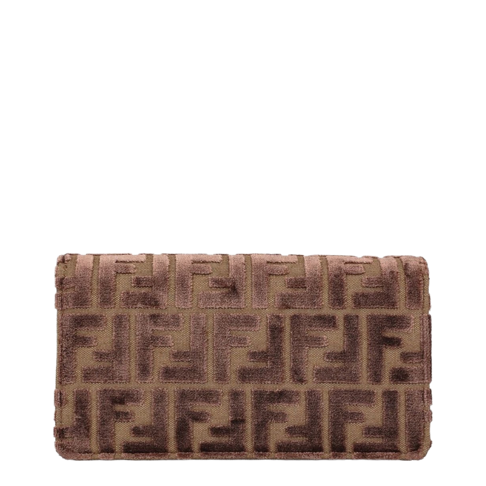 Brown Crossbody Bag with All-Over FF Motif - Image 3
