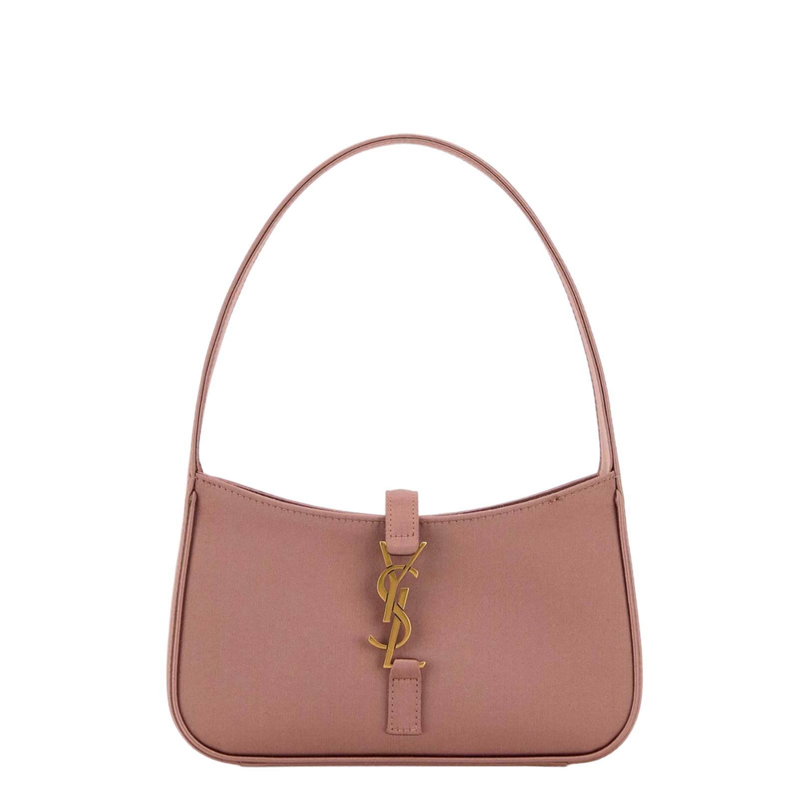 Jamie Mini Satin Shoulder Bags - Pastel Pink - Image 1