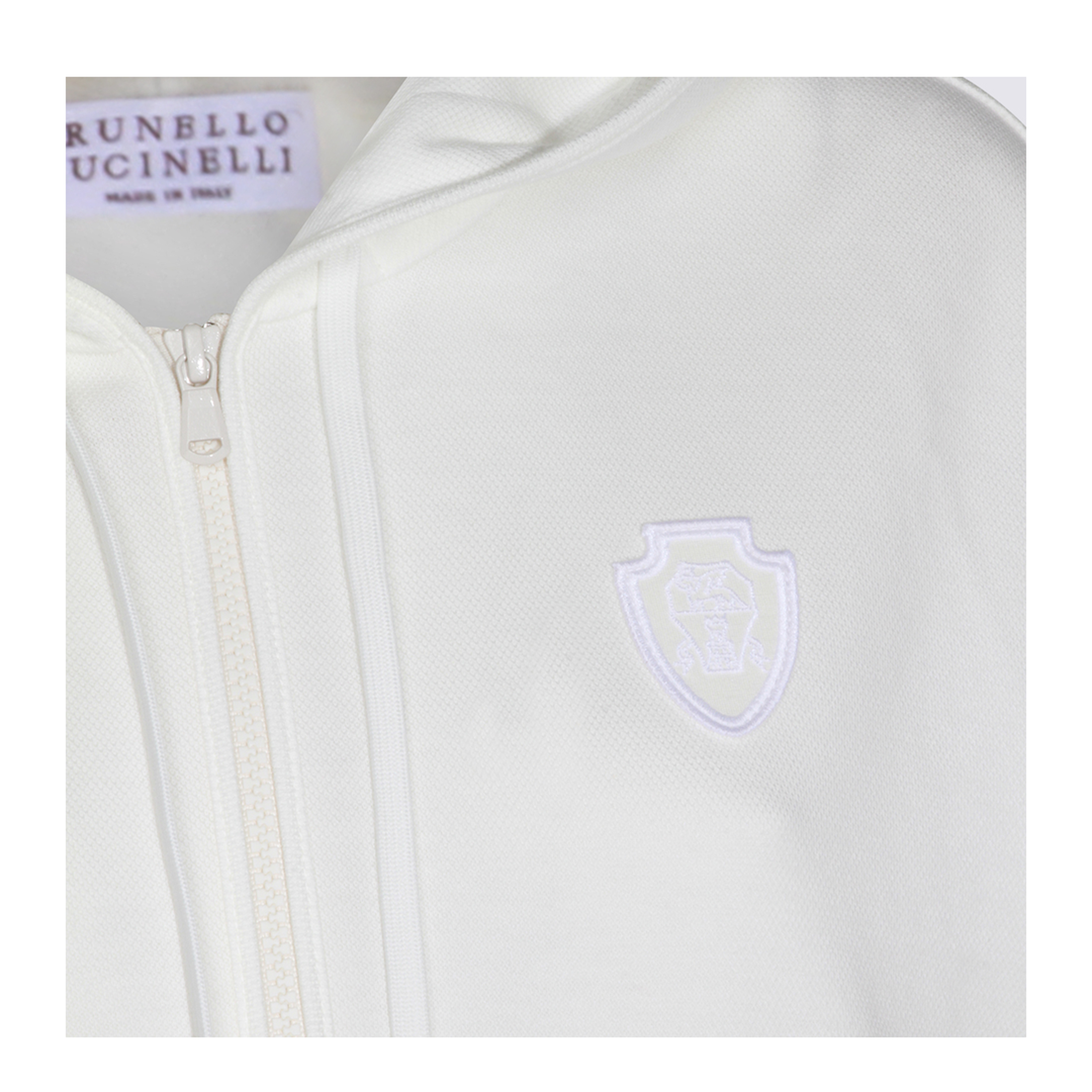 Hooded Zip-Up Sweatshirt in Technical Cotton Jersey - Image 6