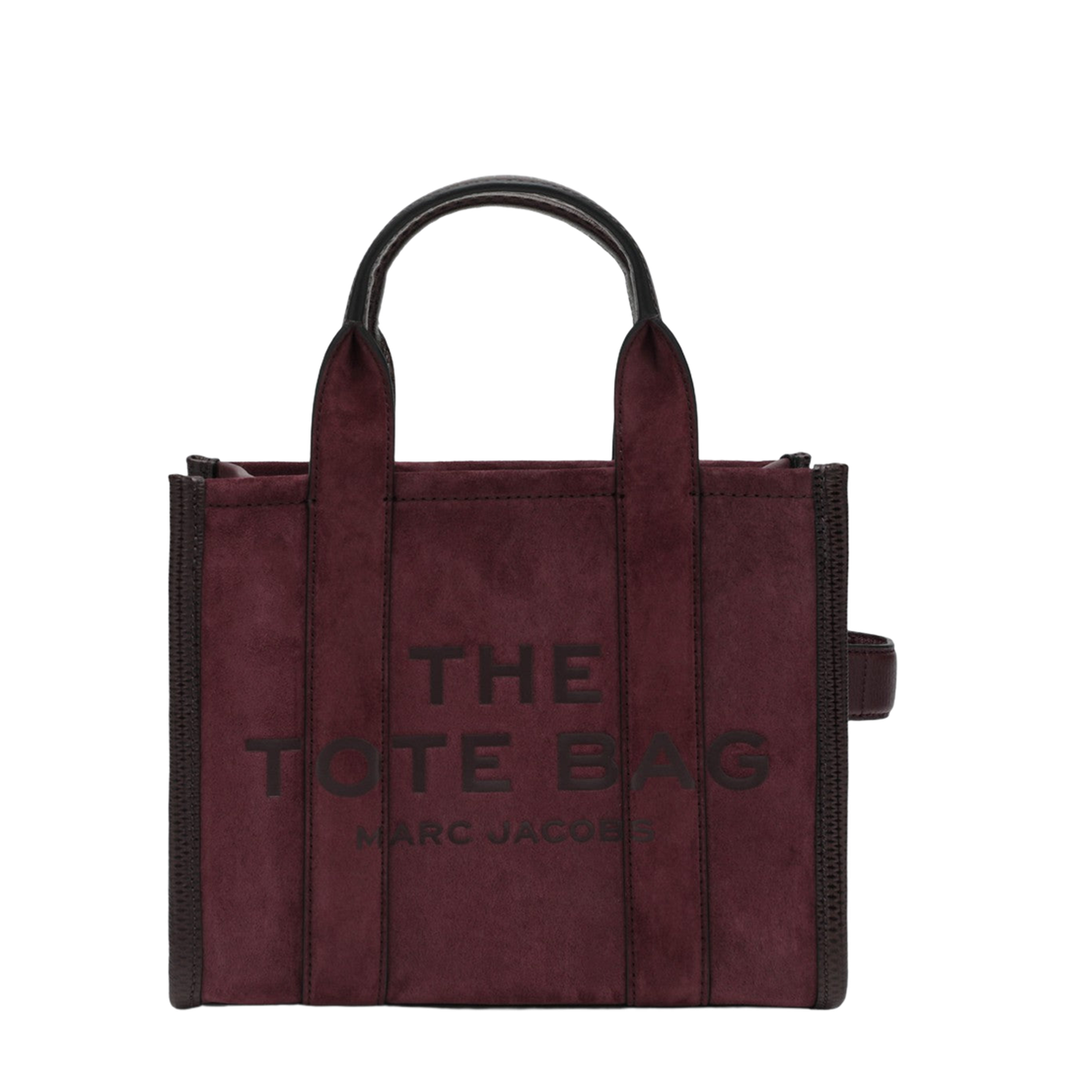 Small Plum Suede Tote Bag - Image 1