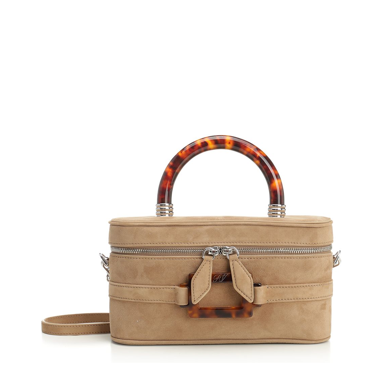 Belle Vivier Vanity Small Goat Skin Tote - Beige - Image 2