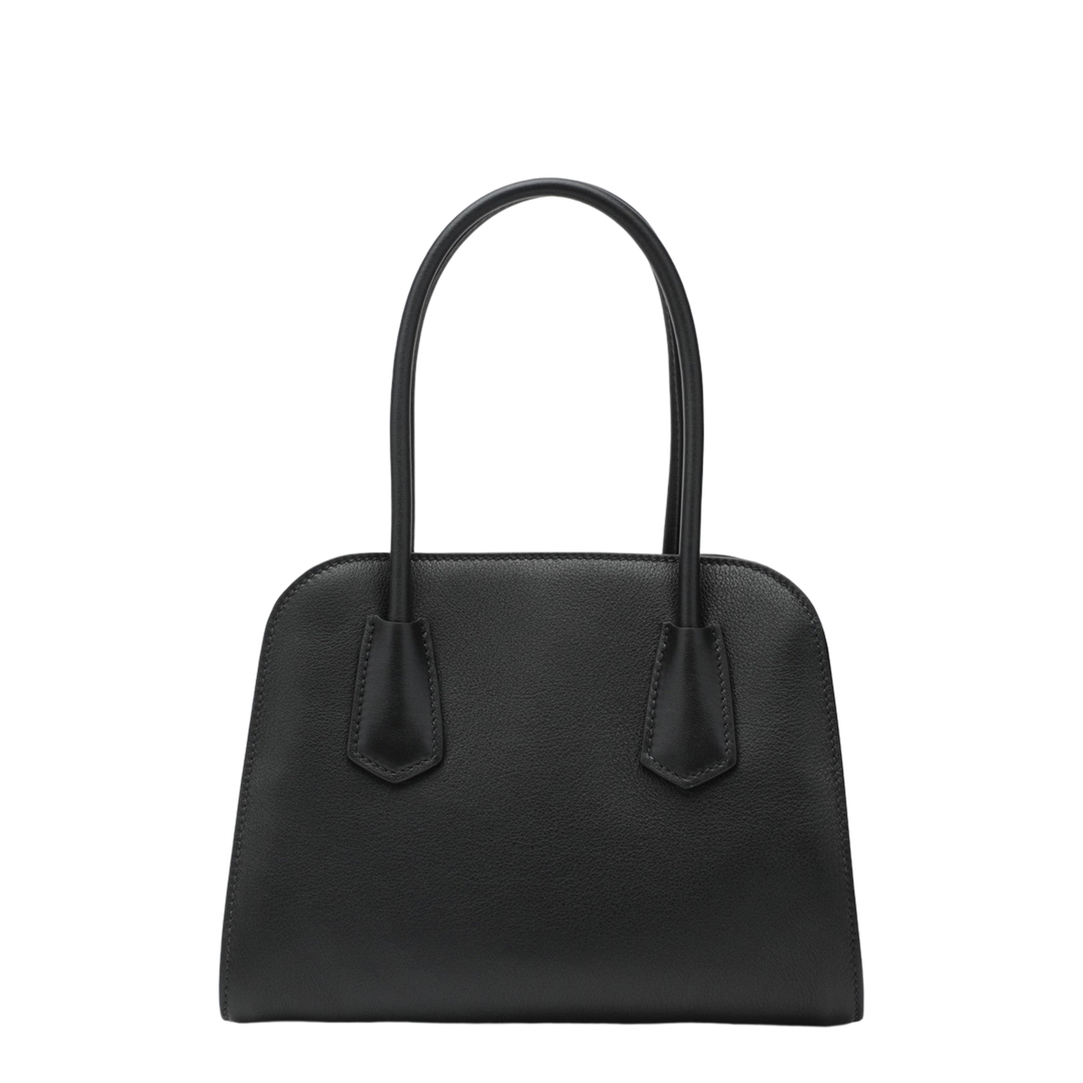 Medium Leather Tote Bags - Black - Image 2