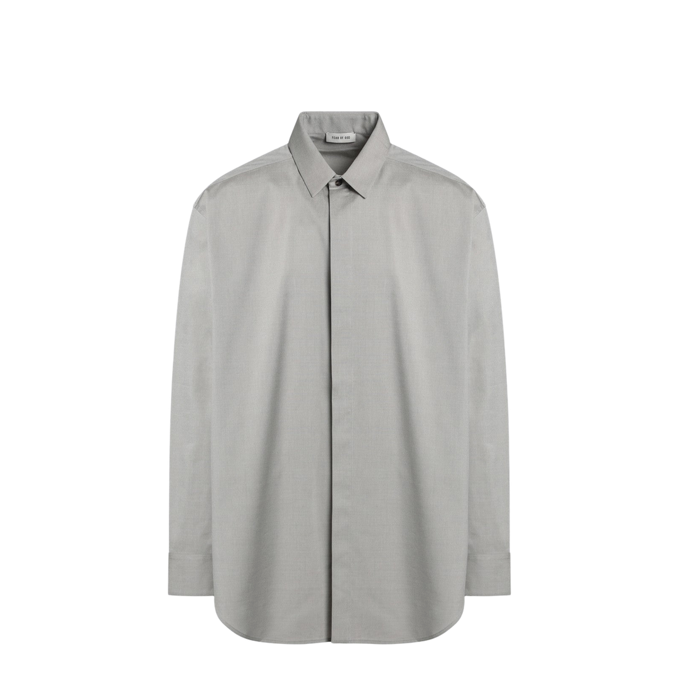 Grey Dove Grey Mélange Cotton Shirt - Image 1