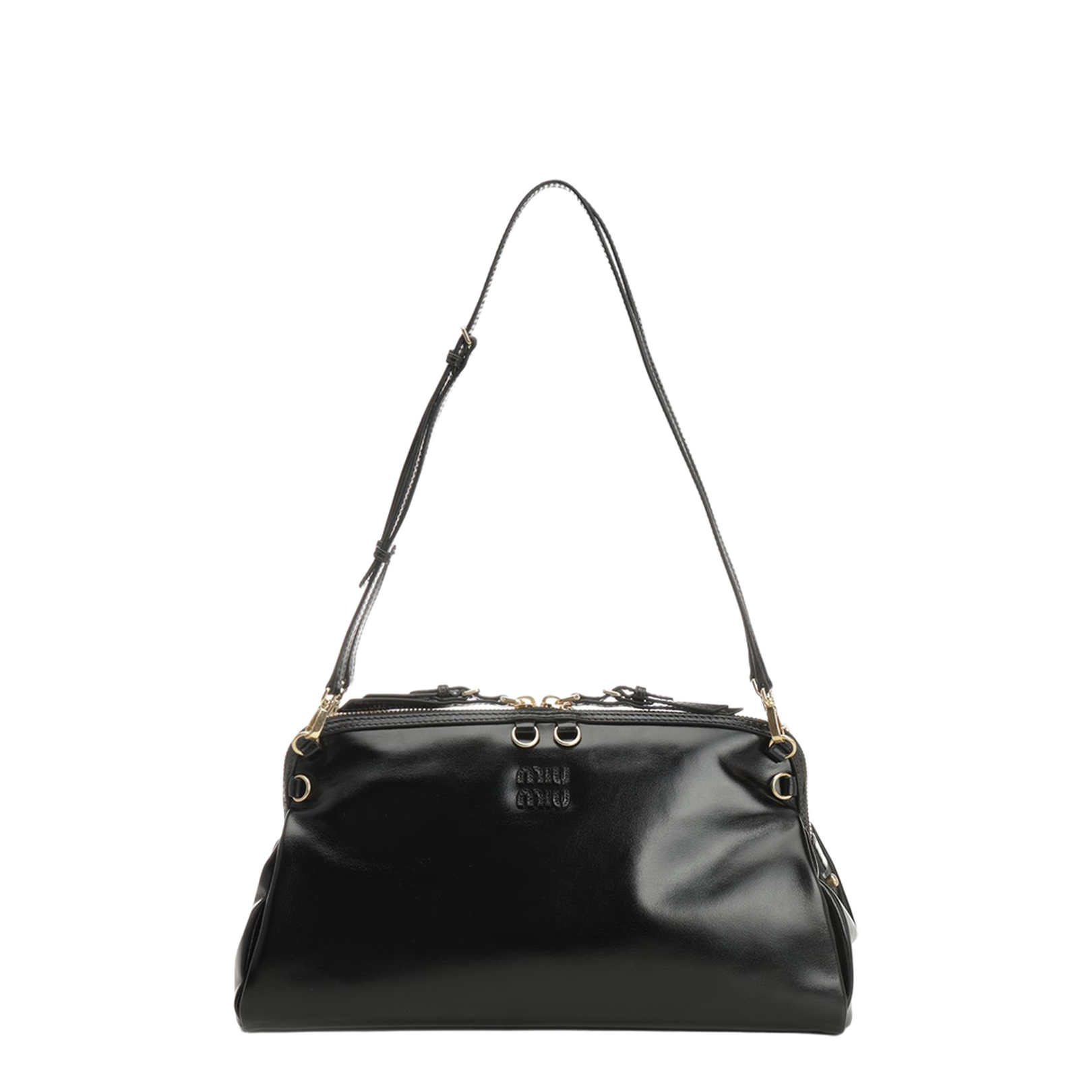 Black Leather Shoulder Bag - Image 1