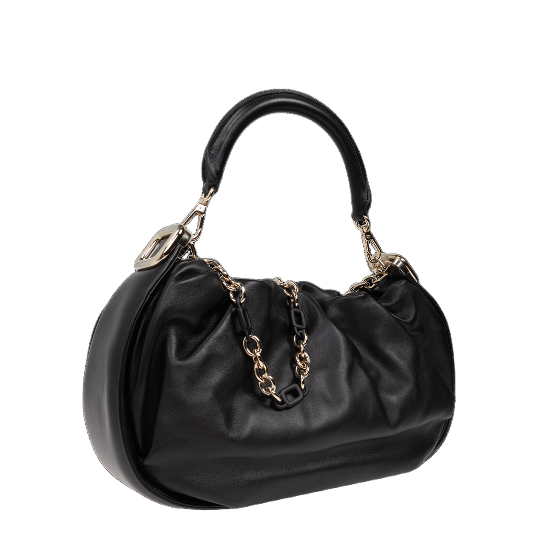 Viv' Choc Royal Medium Nappa Leather Hobo - Black - Image 4