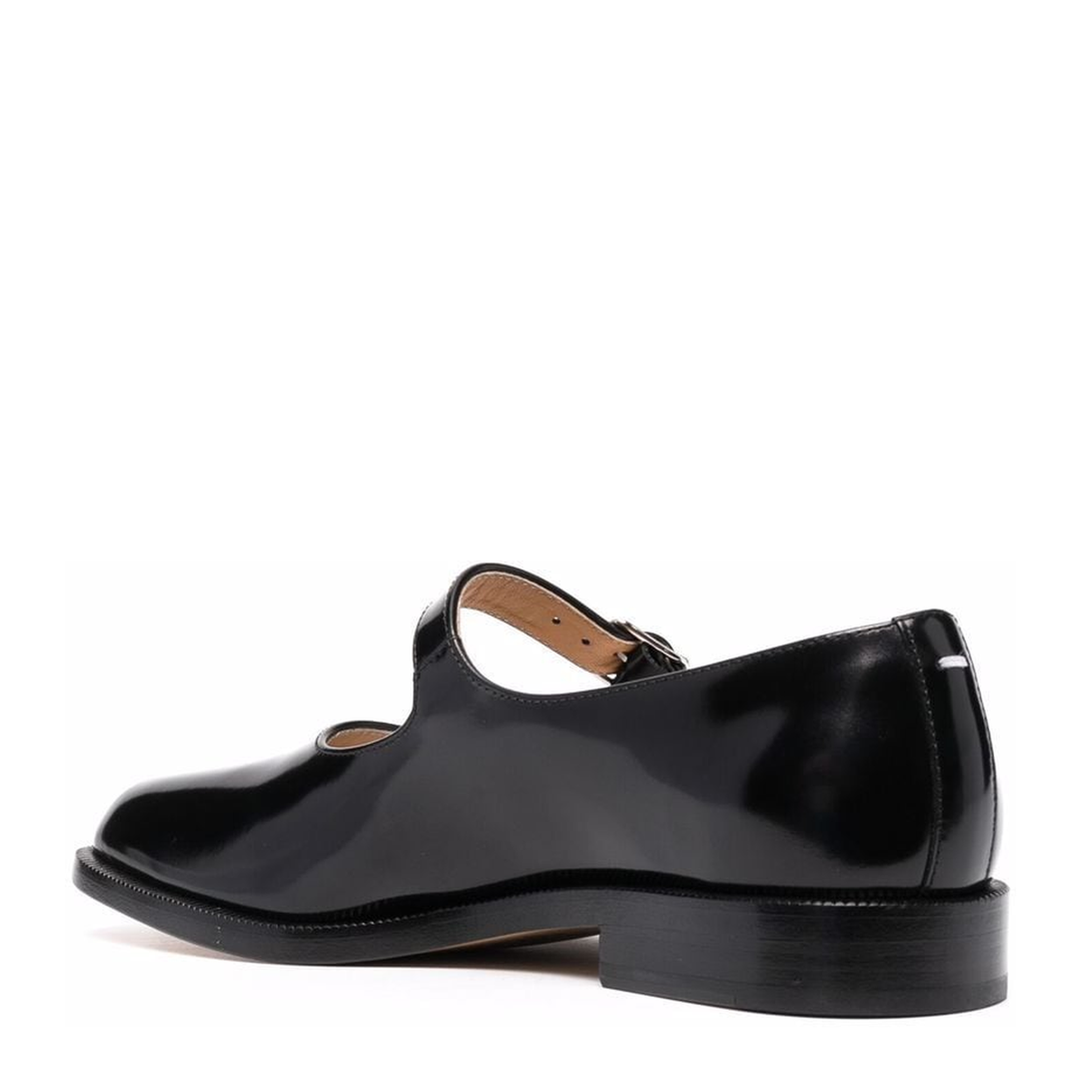 Black Leather Tabi Mary-Jane Shoes - Image 3