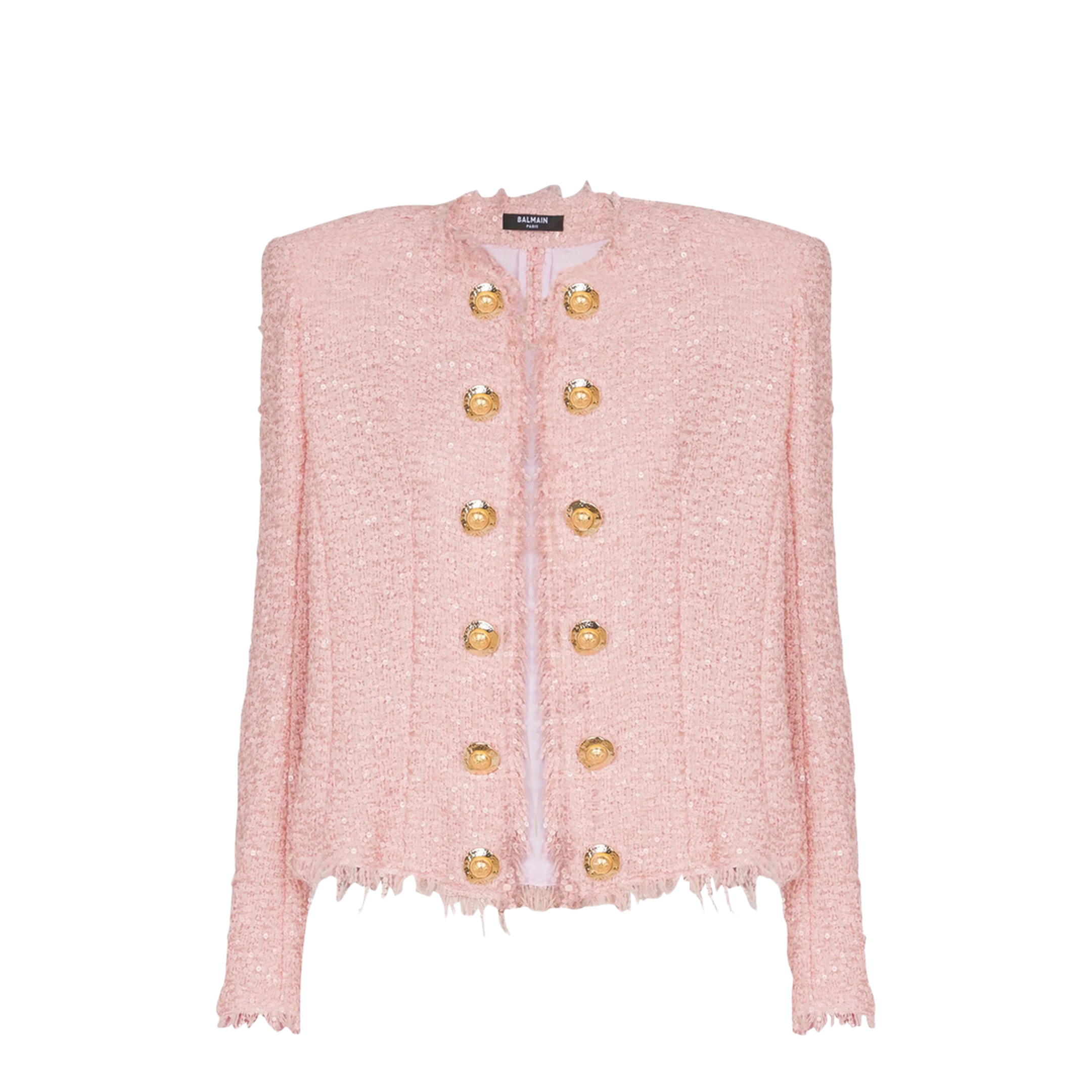 Sequin Tweed Jacket Pink - Image 5