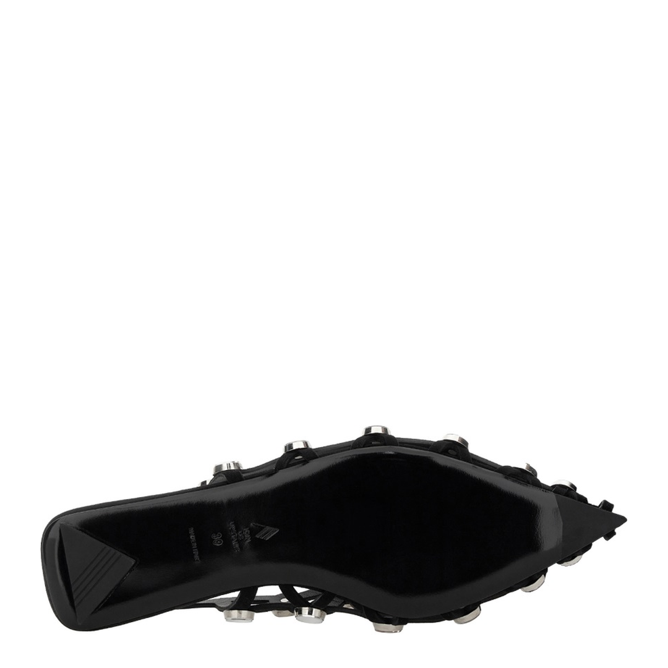 Black Grid Ballet Flats - Image 6