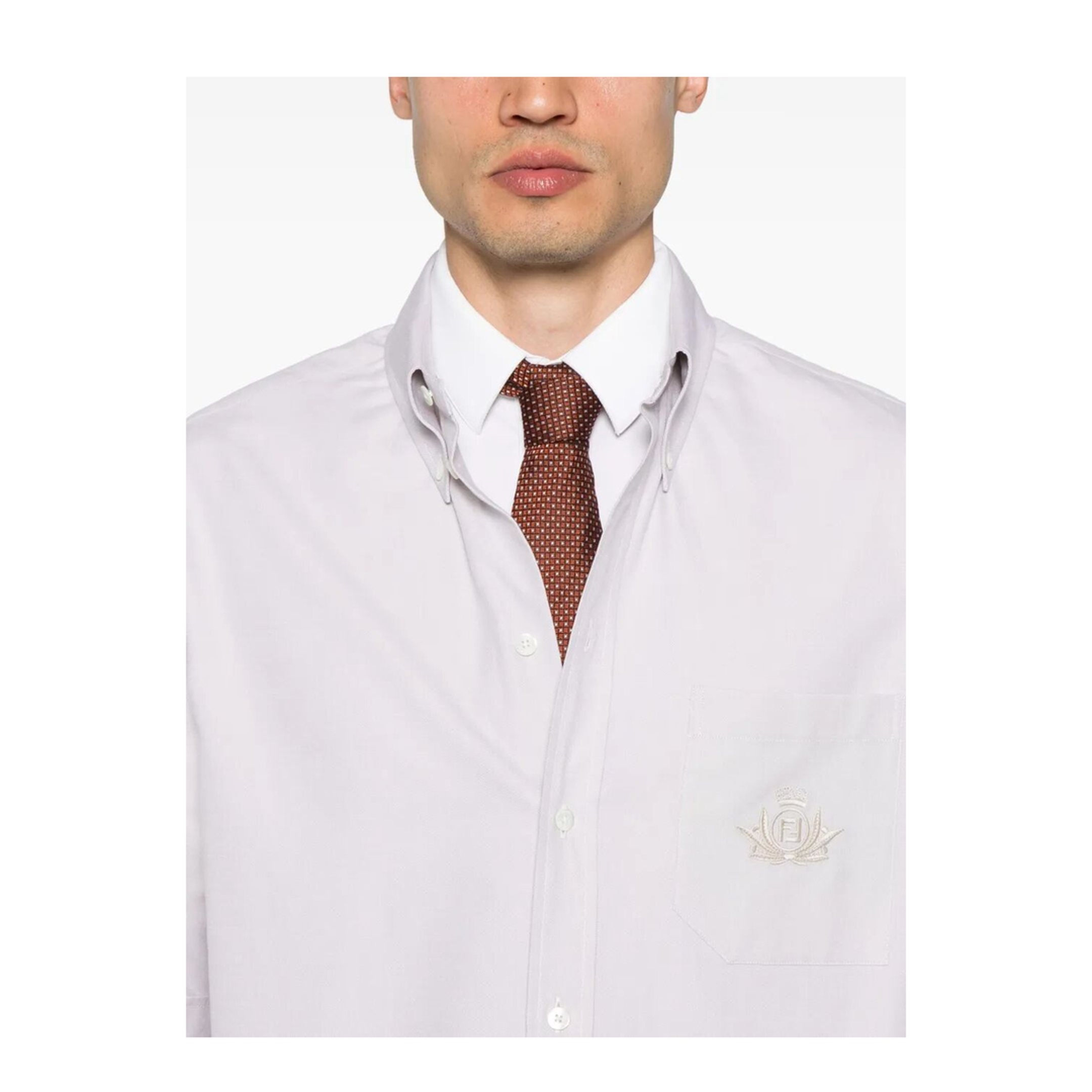 Crest Oxford Cotton Shirt - Image 4