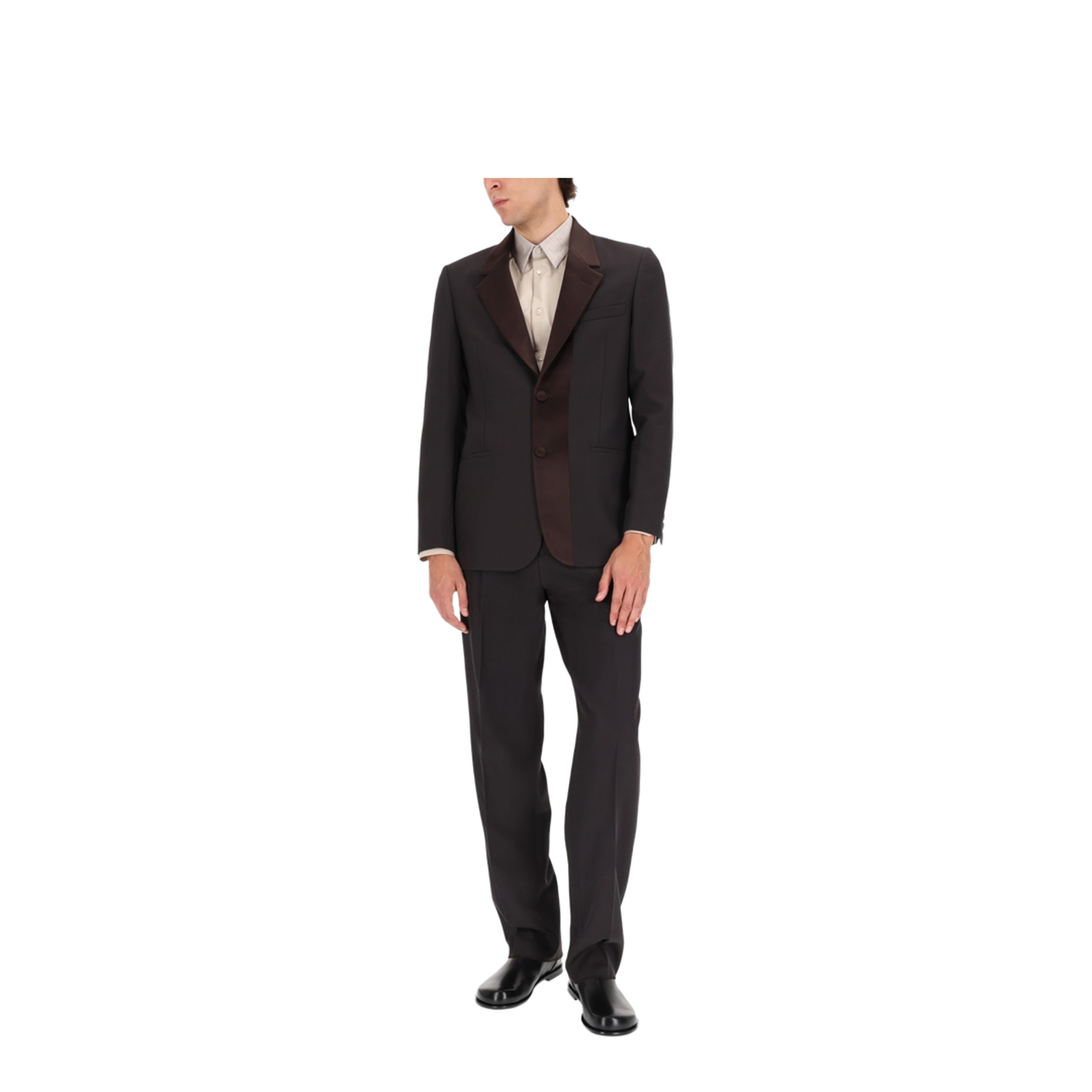 Brown Wool Crêpe Blazer - Image 2