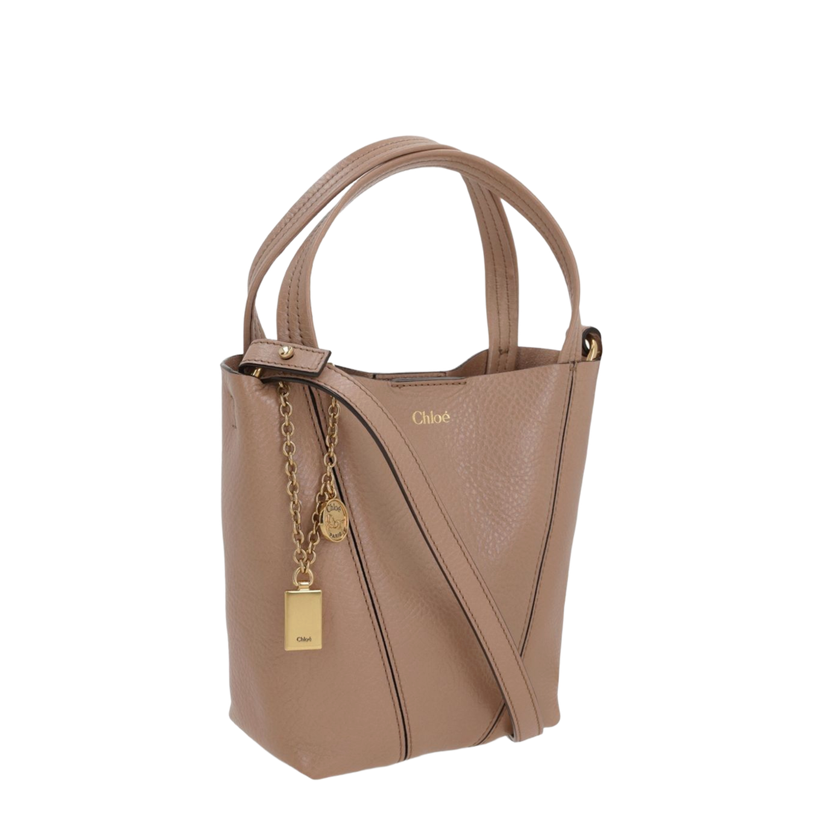 Small Spin Tote Bag in Grained Leather - Image 2