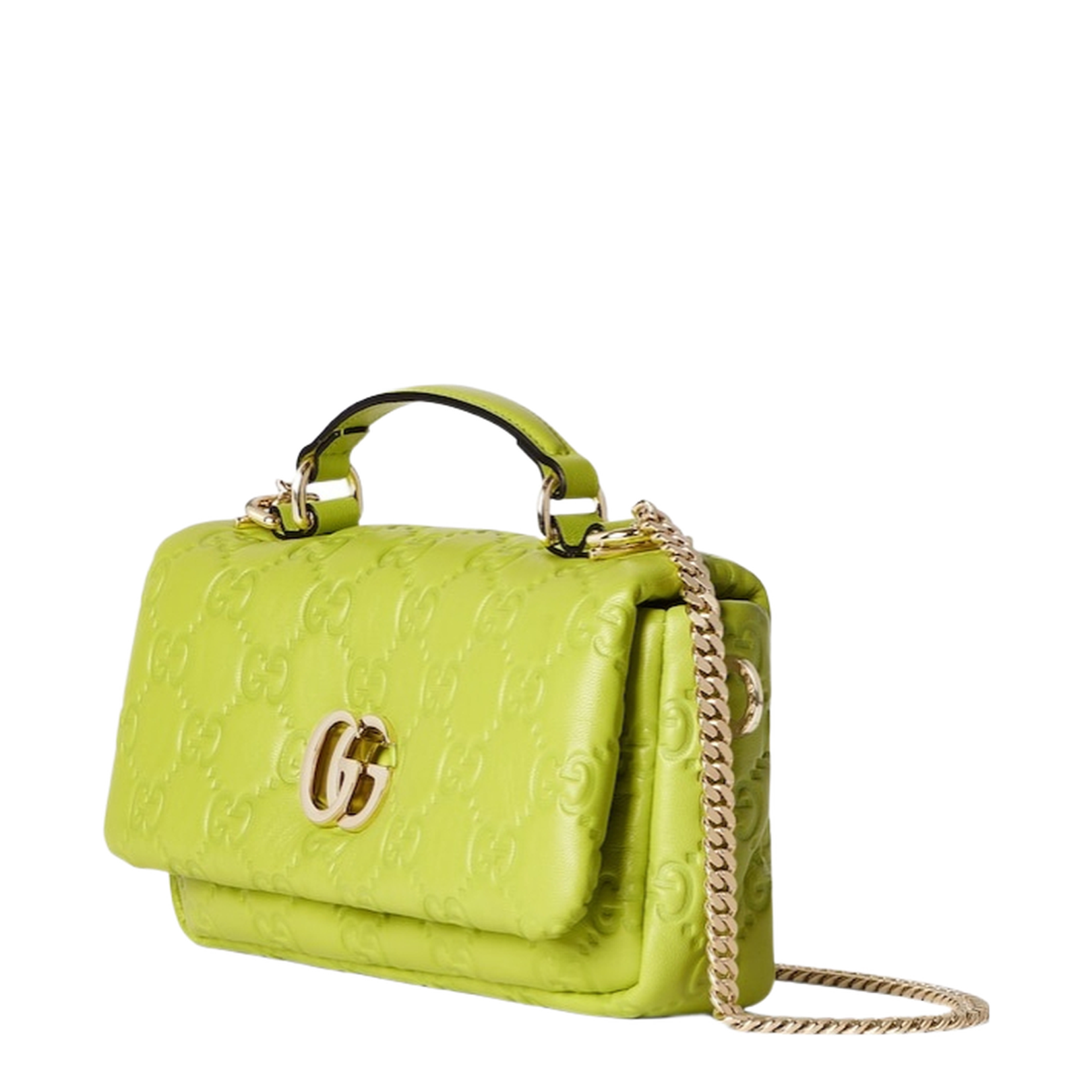 GG Milano Small Exotic Leathers Top Handle Bag - Lime Green - Image 2