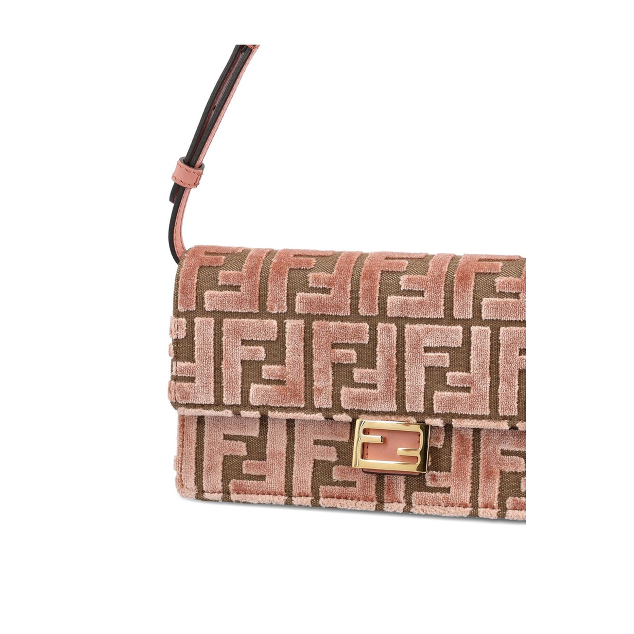 Wallet On Chain Baguette Fabric Pink - Image 2