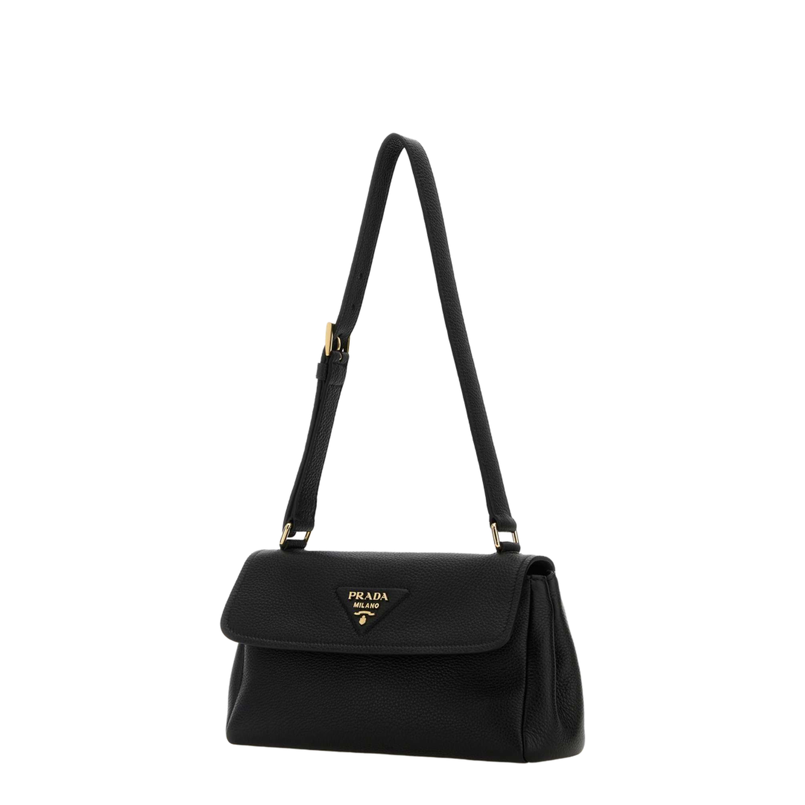 Black Small Leather Shoulder Bag - Image 2