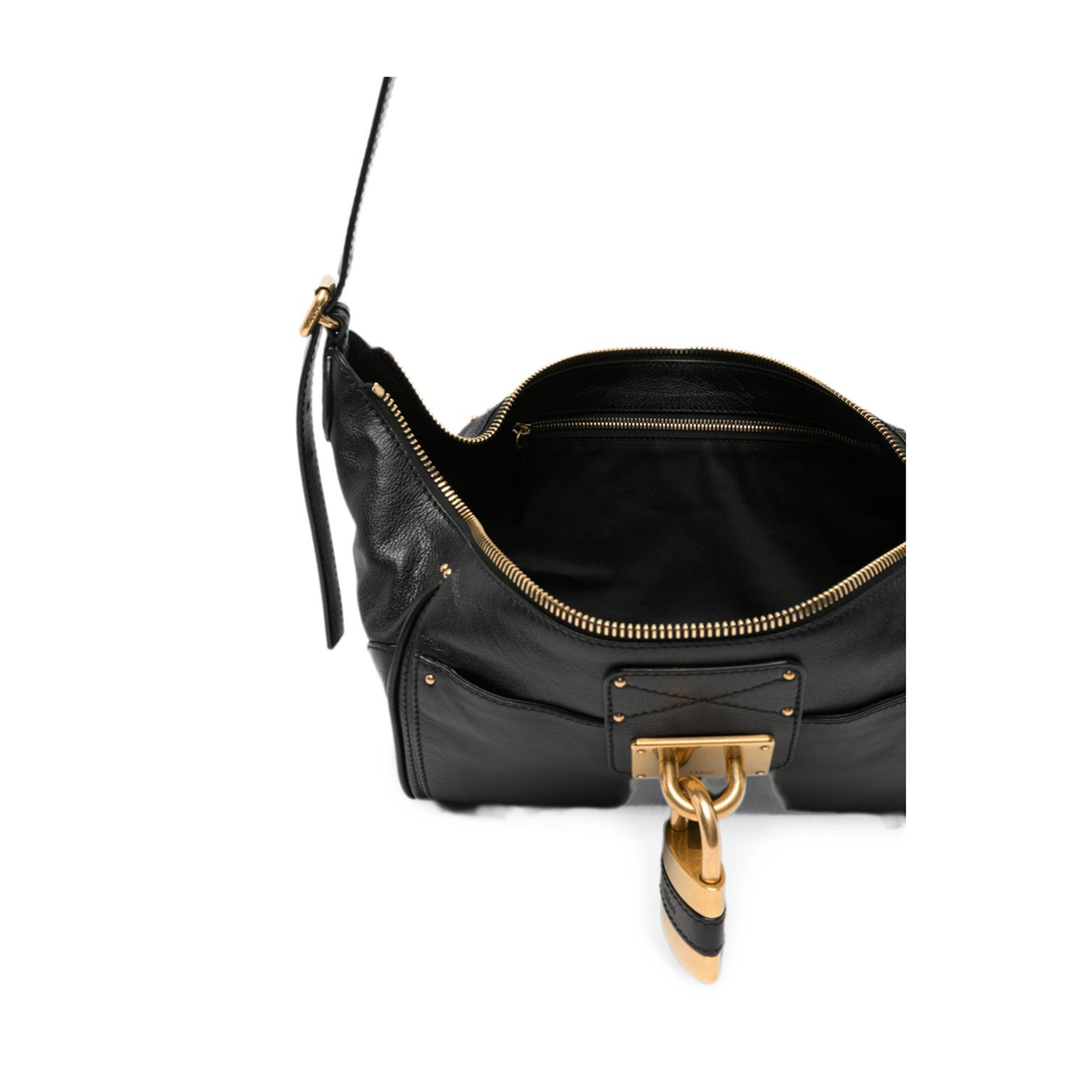 Paddington Grained Buffalo Leather Crossbody - Black - Image 2