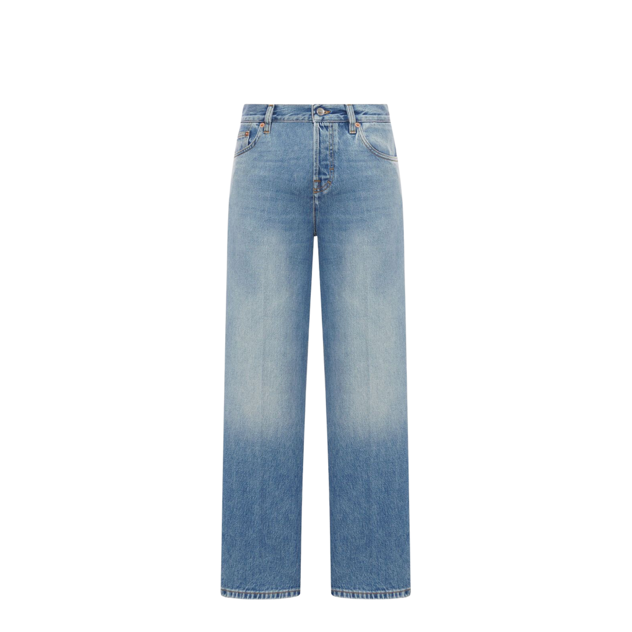 Straight Fit Denim Pants in Light Blue - Image 1